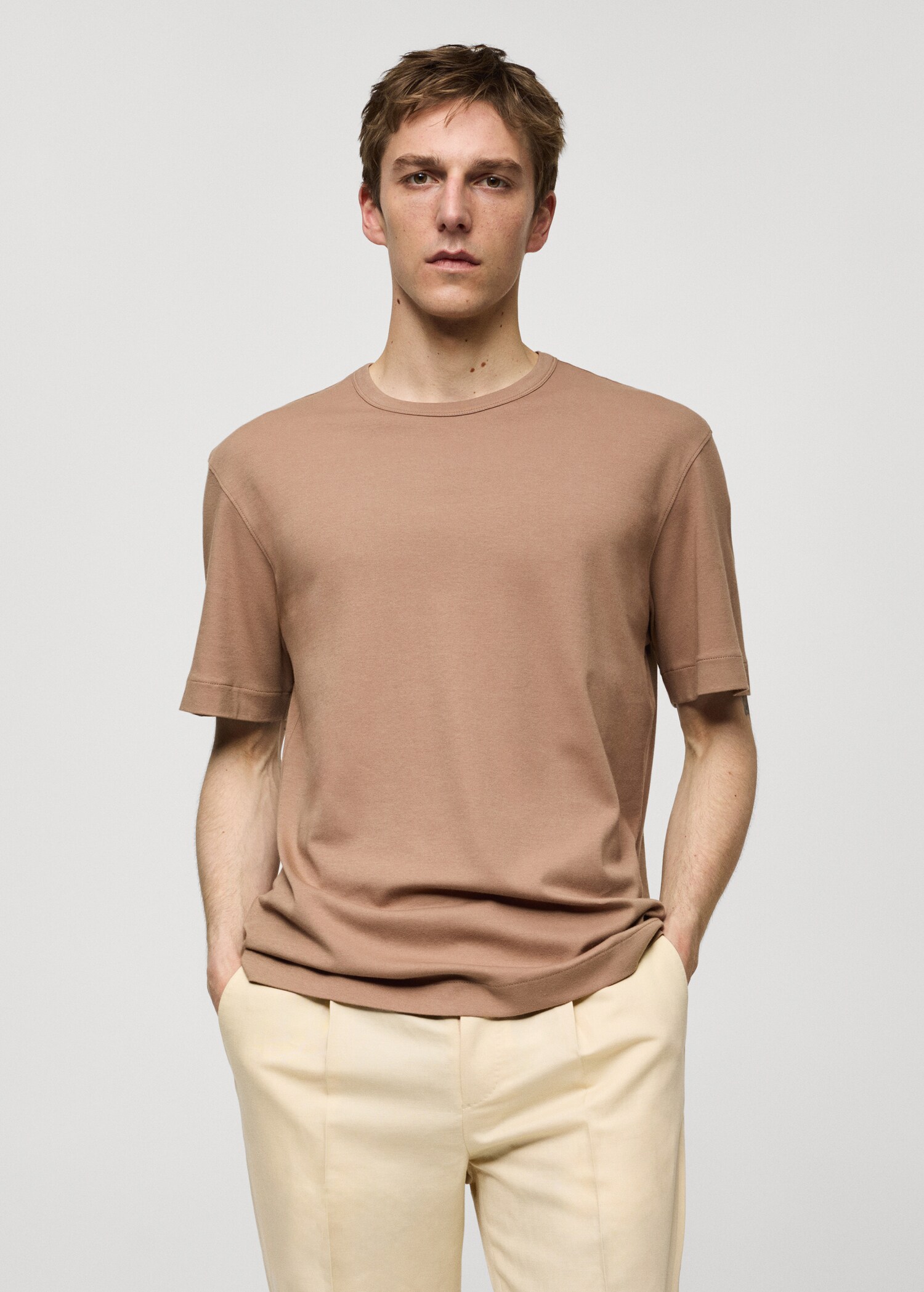 100% cotton slim-fit t-shirt - Medium plane