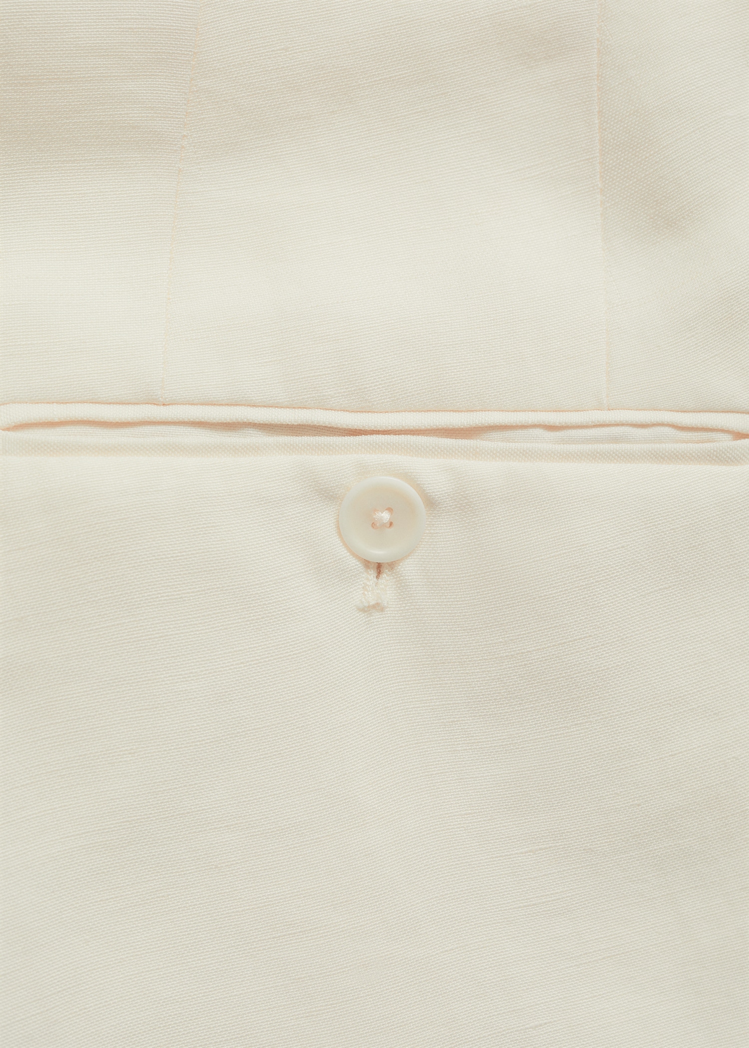 Linen slim-fit pleated trousers - Details of the article 0