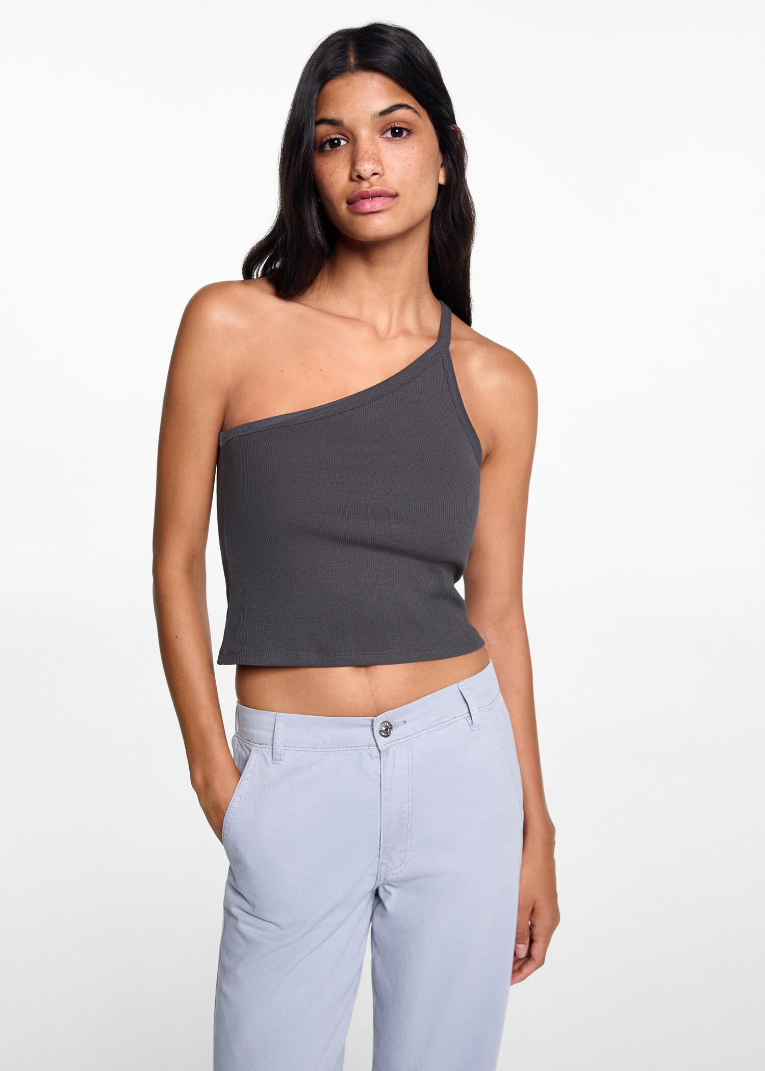 Asymmetrical crop top - Medium plane
