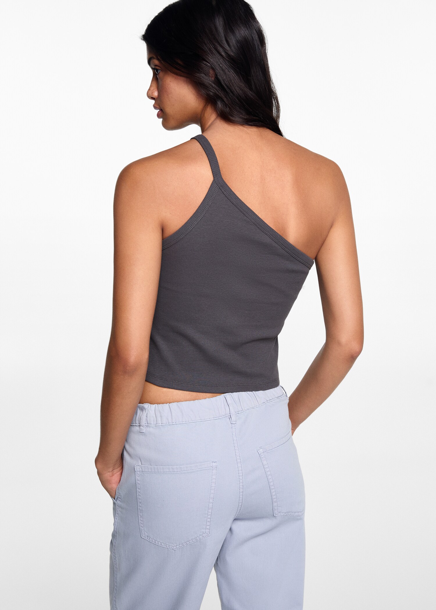 Asymmetrical crop top - Reverse of the article