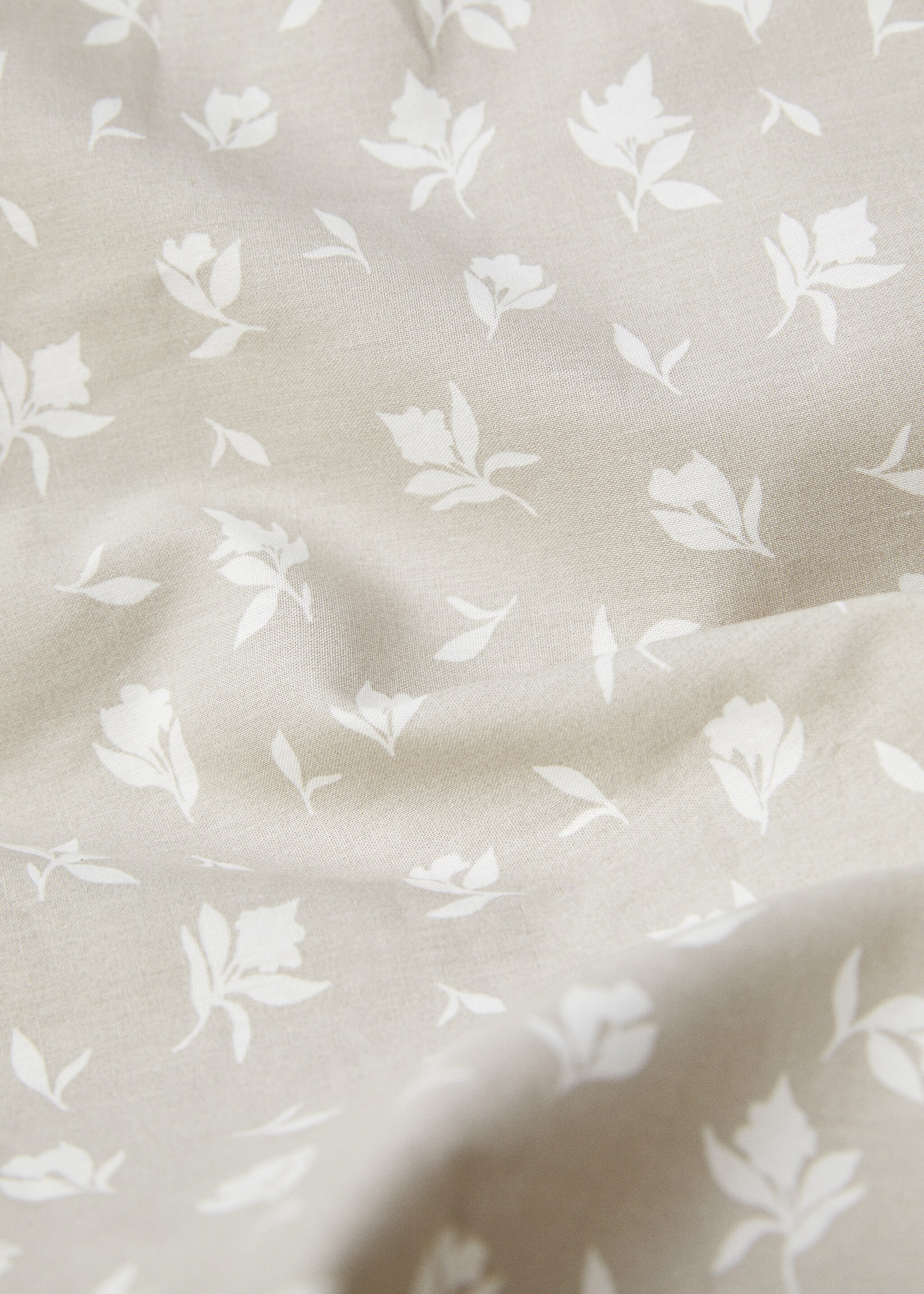 Cotton duvet cover with reversible floral design for single bed - Details of the article 2