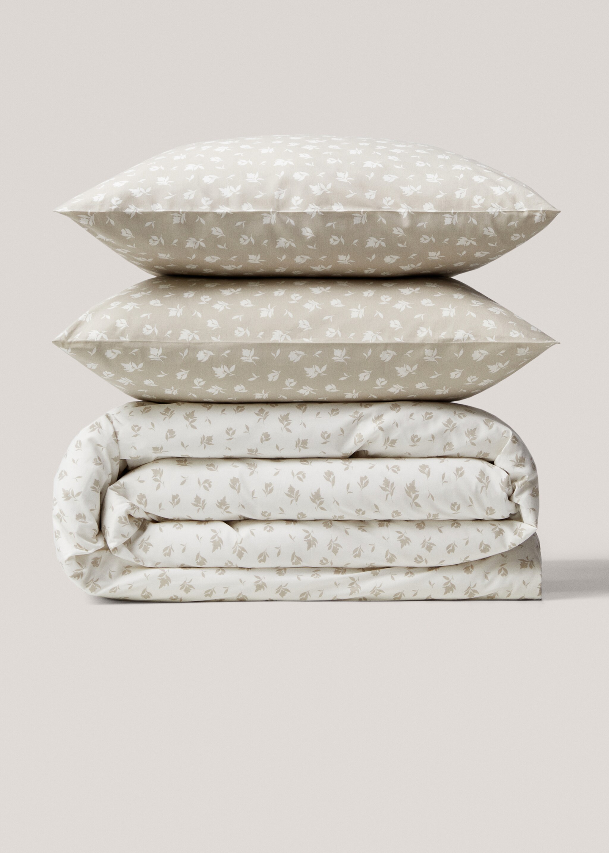Cotton duvet cover with reversible floral design for single bed - Details of the article 4