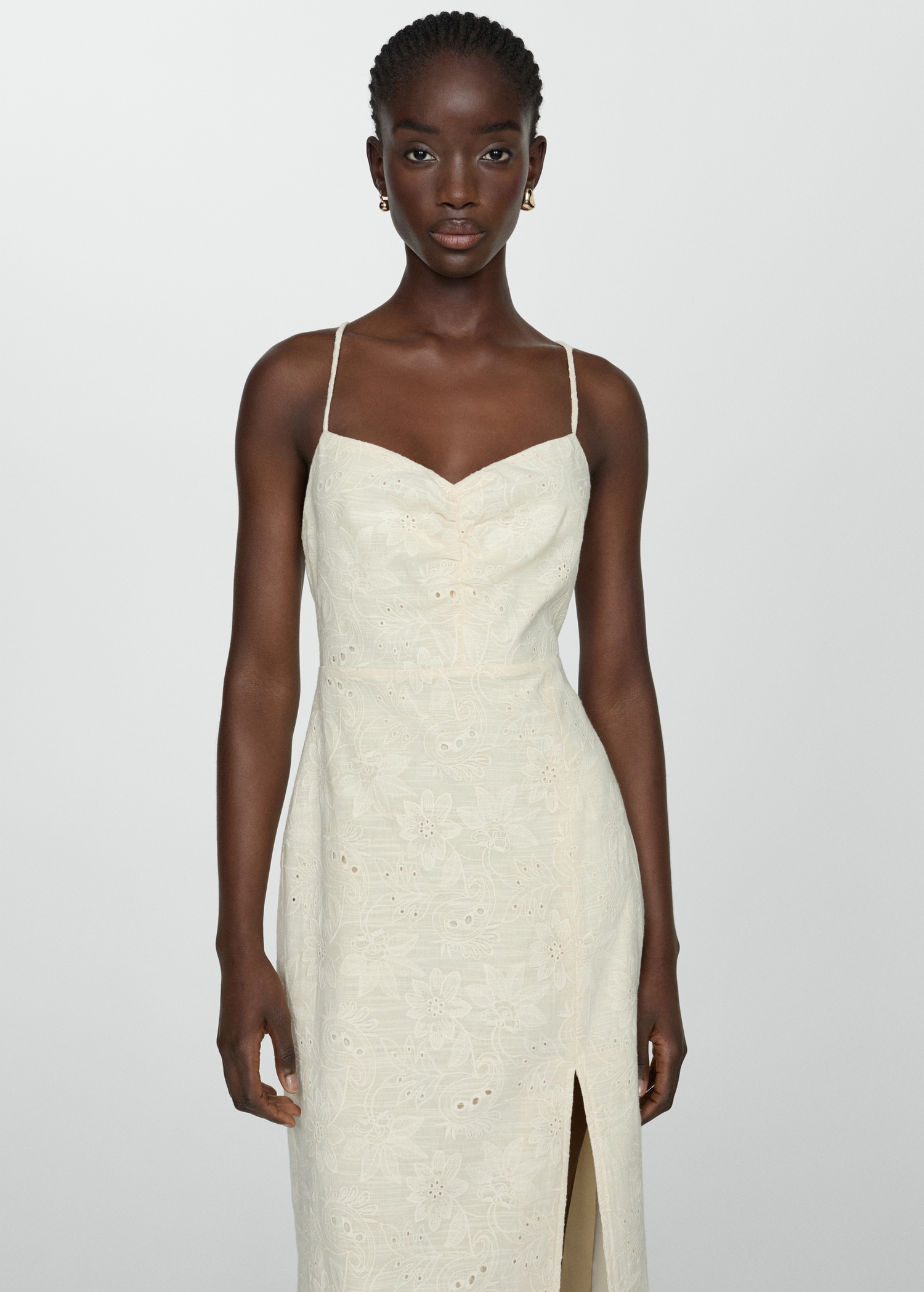 Vestido Blanco Vestido Boho Mango Outlet Mango Outlet Vestidos