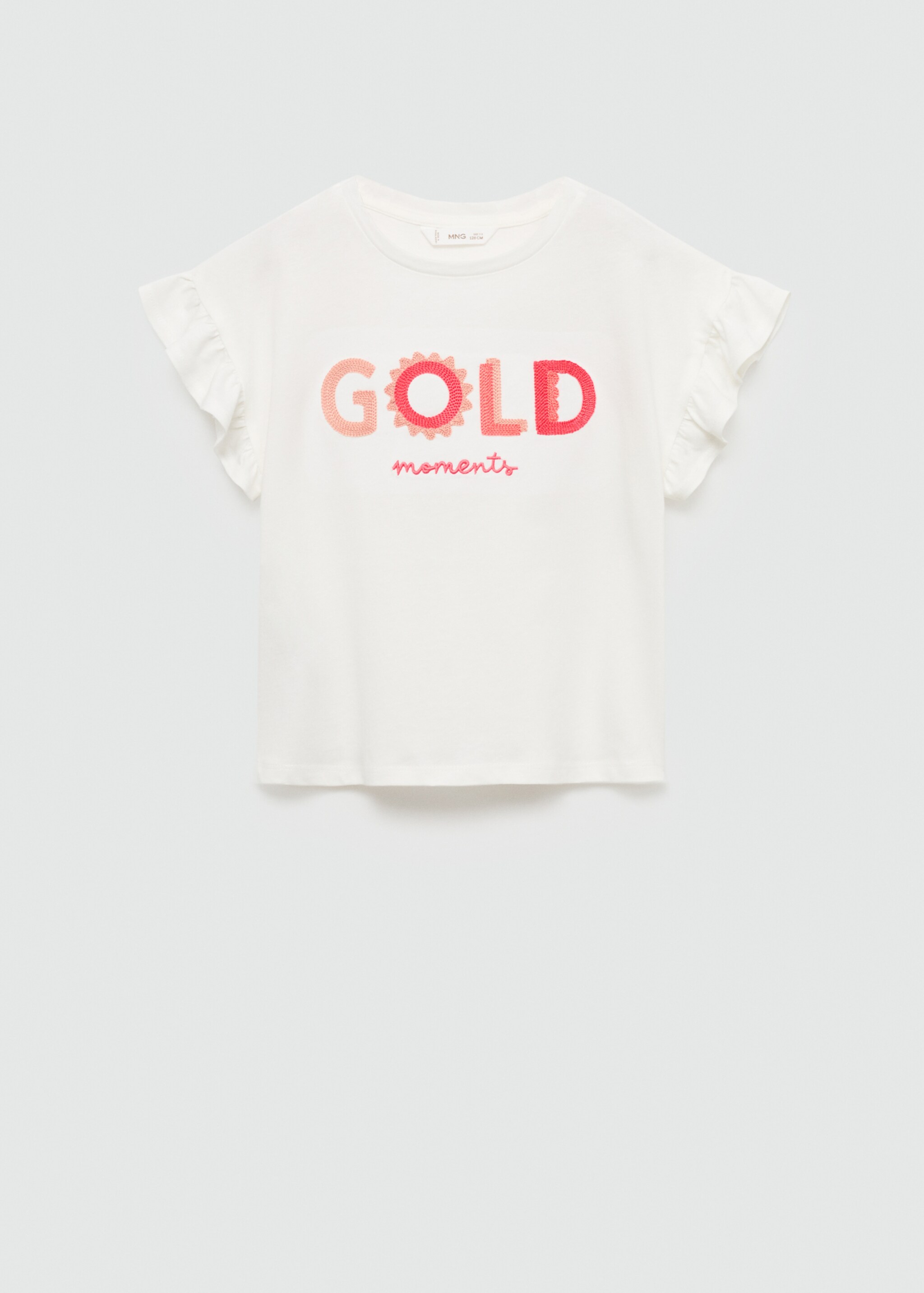 Ruffled message T-shirt - Article without model