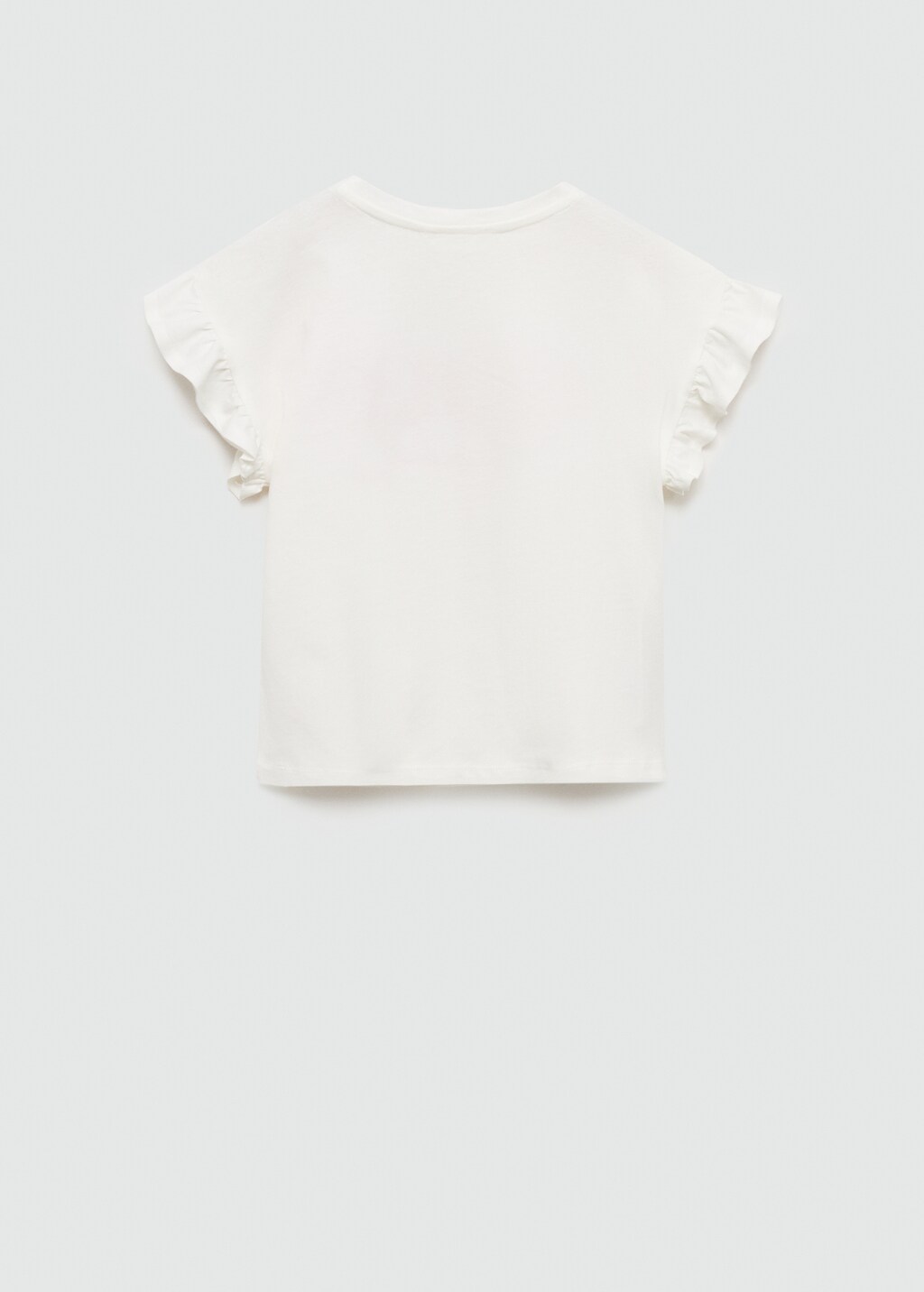 Ruffled message T-shirt - Girls | MANGO OUTLET USA