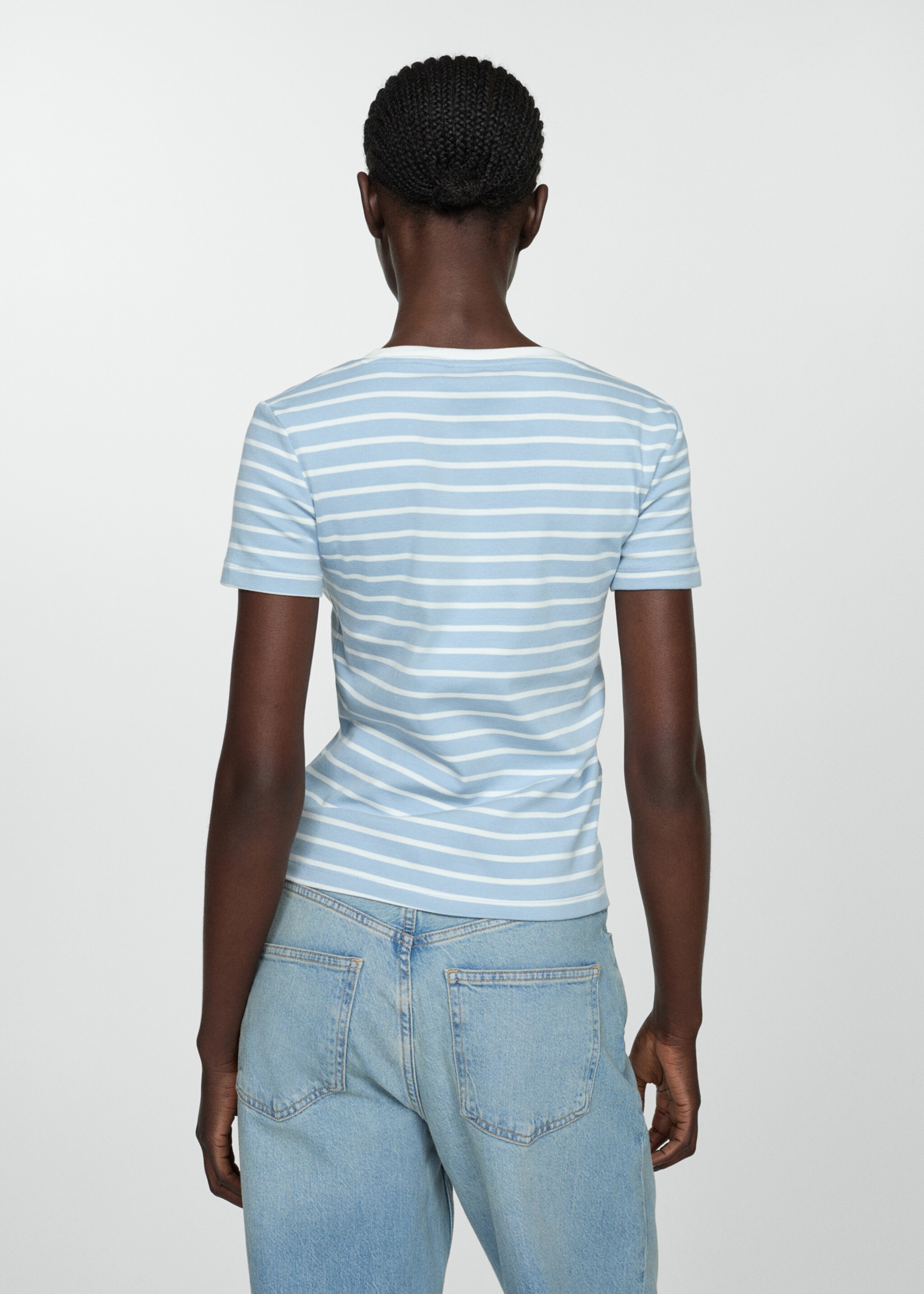 Printed striped T-shirt - Reverse of the article