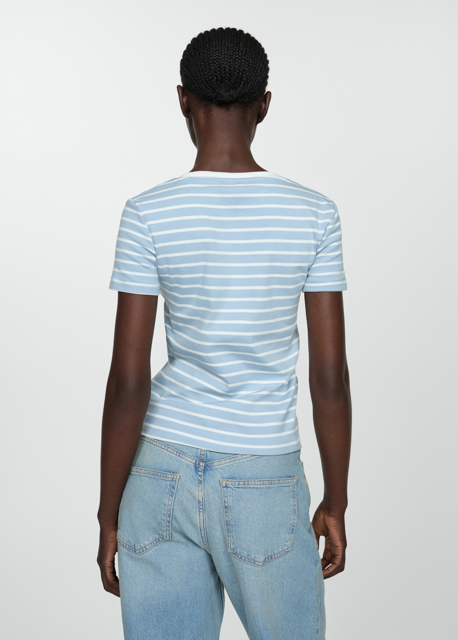 Printed striped T-shirt - Reverse of the article