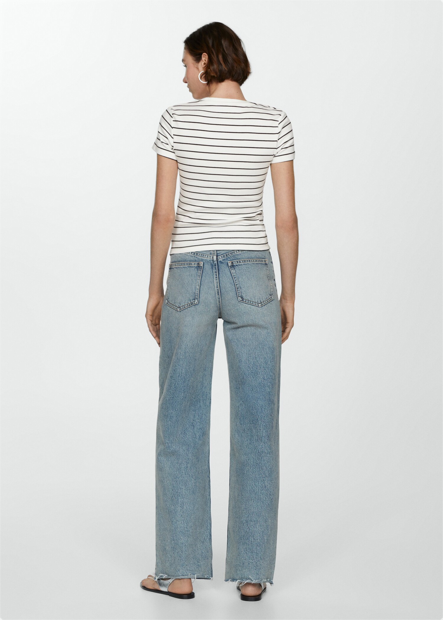 Printed striped T-shirt - Reverse of the article