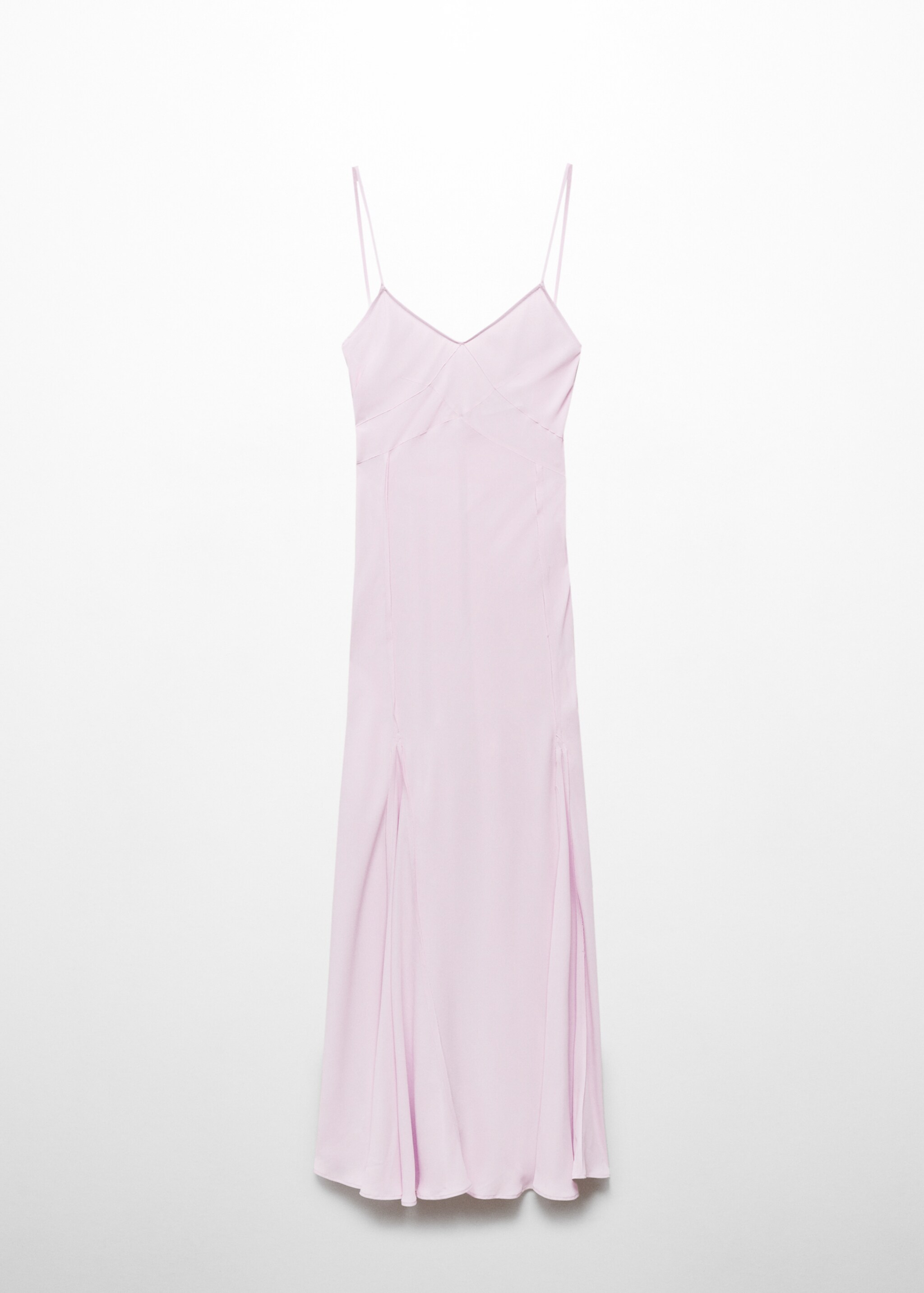 Godets dress with decorative stitching - Article without model