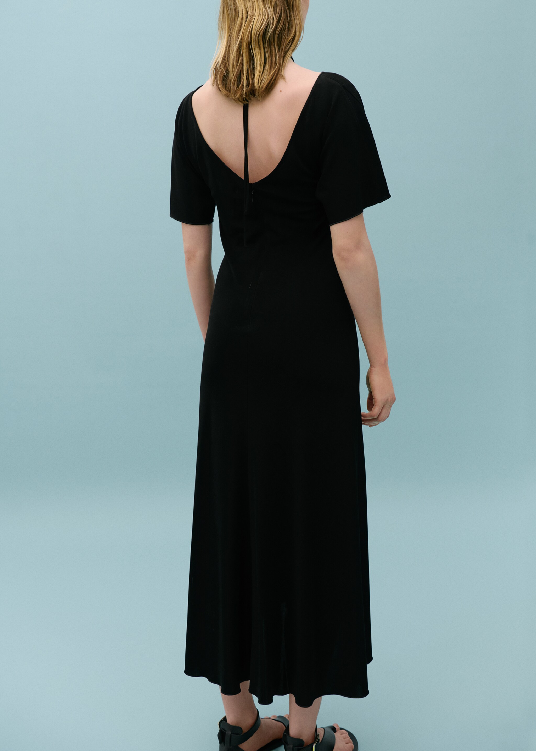 Knitted dress with gathered detail - Reverse of the article