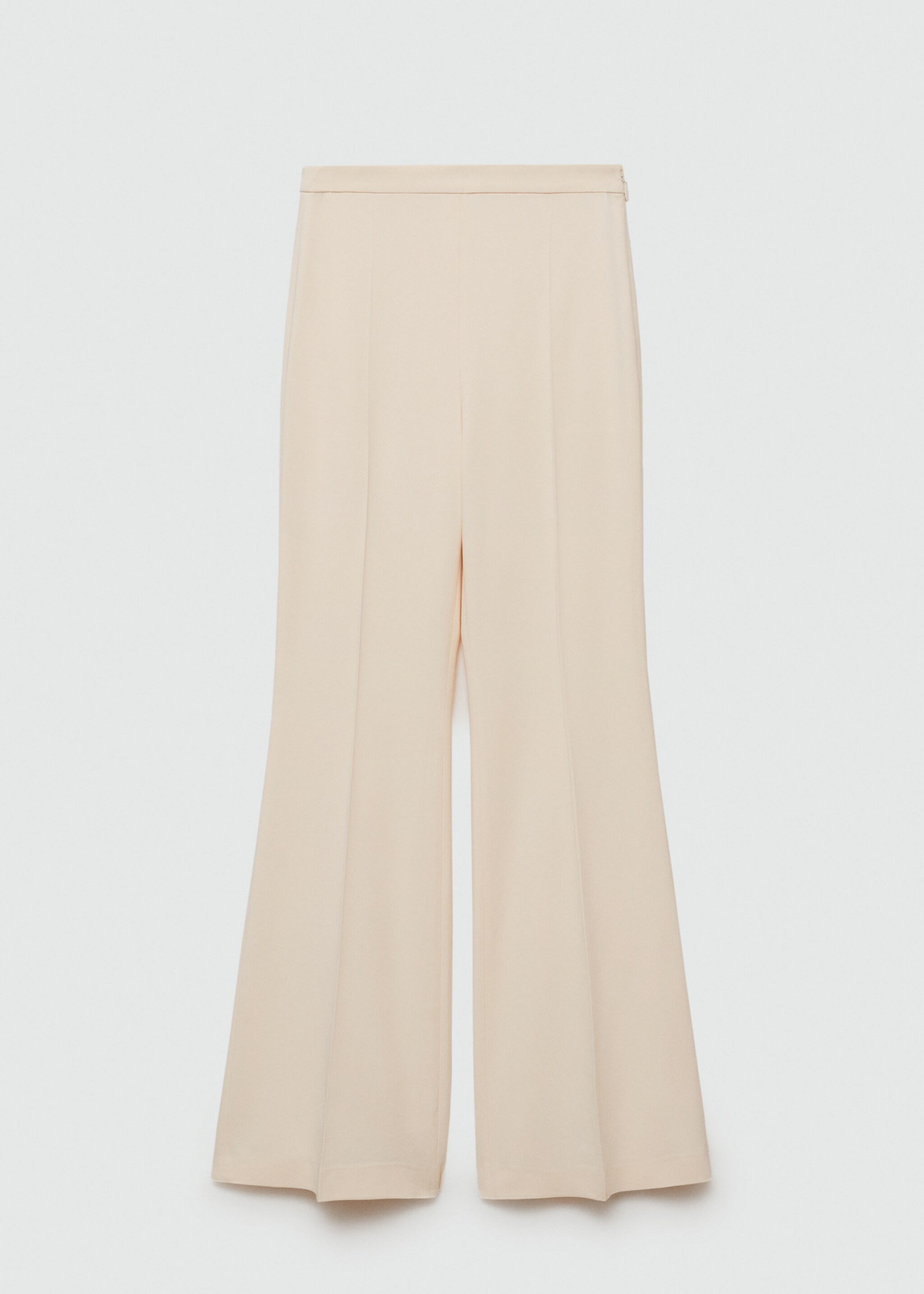 High-waist flared trousers - Article without model, Ecru. Ref: 67019236-00.