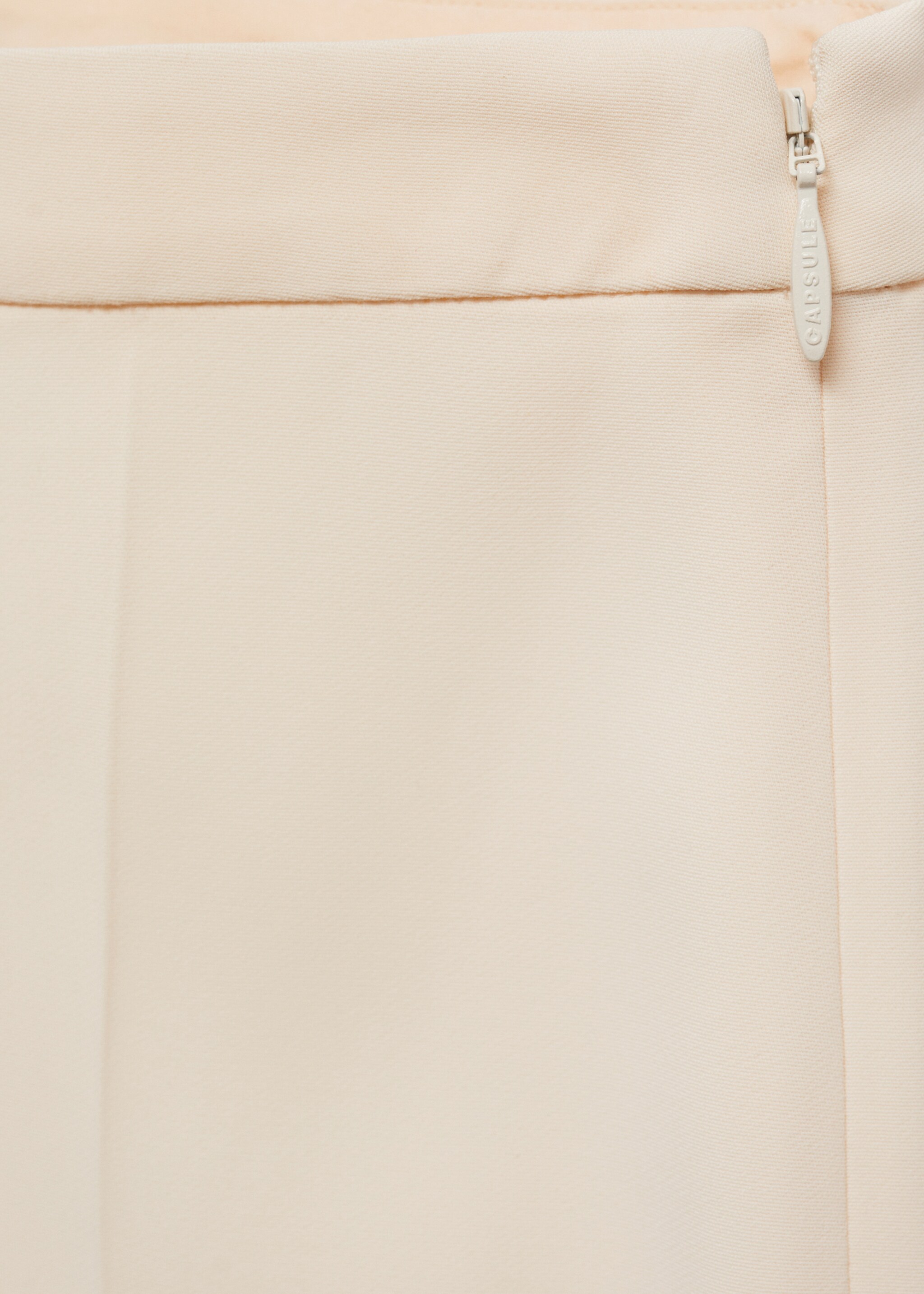 High-waist flared trousers - Details of the article 0, Ecru. Ref: 67019236-00.