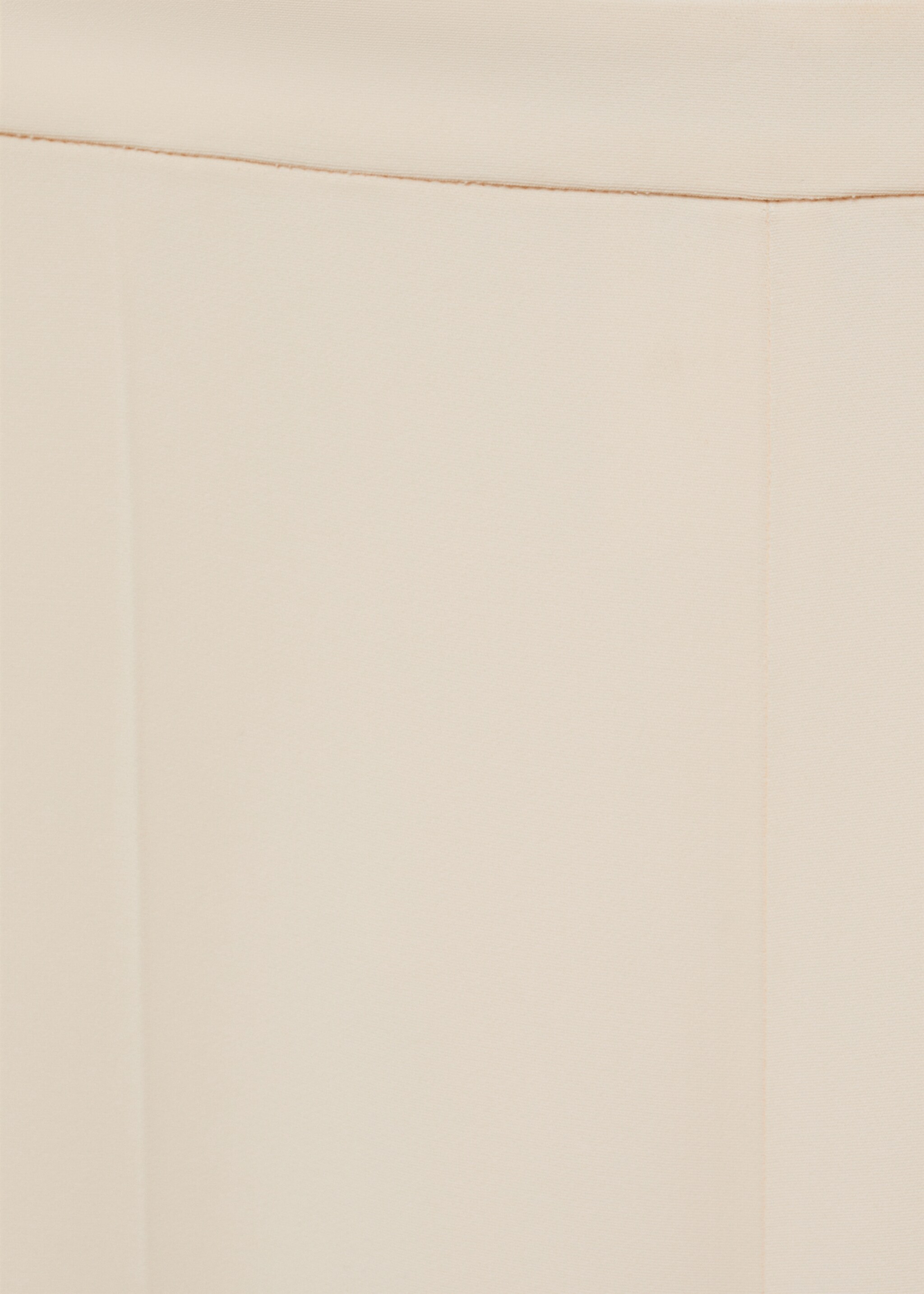 High-waist flared trousers - Details of the article 8, Ecru. Ref: 67019236-00.