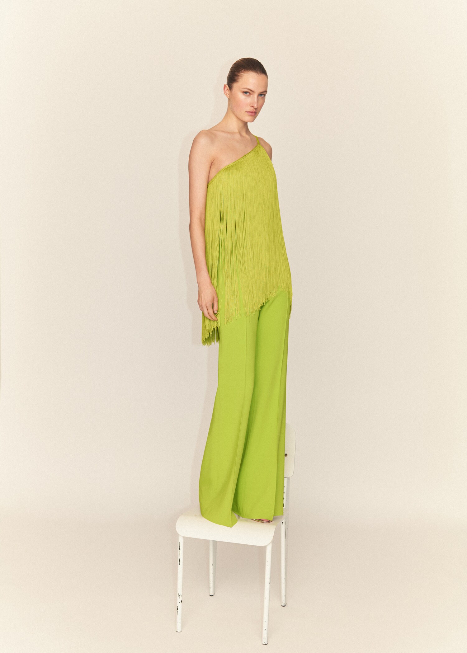 High-waist flared trousers - Details of the article 1