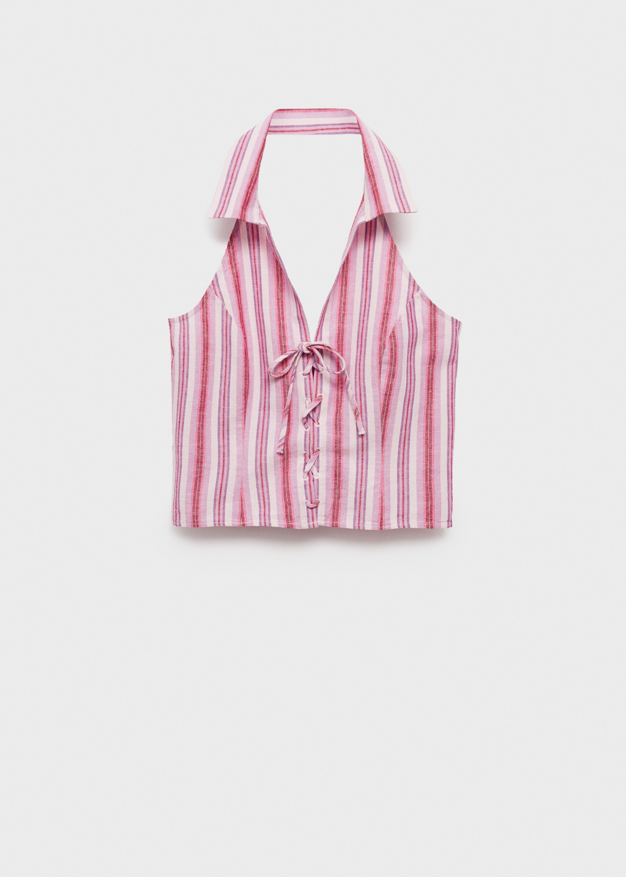 Striped halter-neck top - Article without model