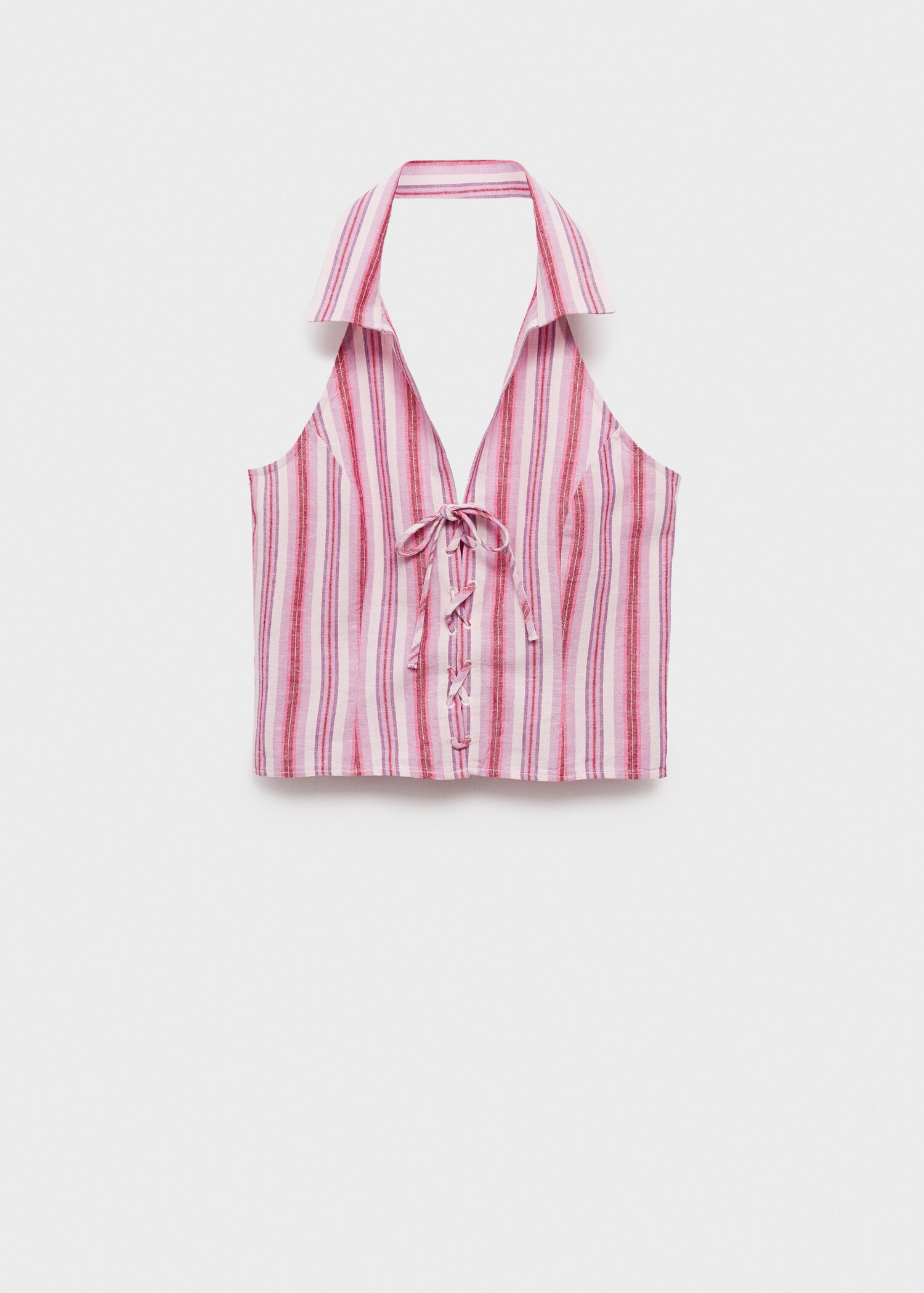 Striped halter-neck top - Article without model