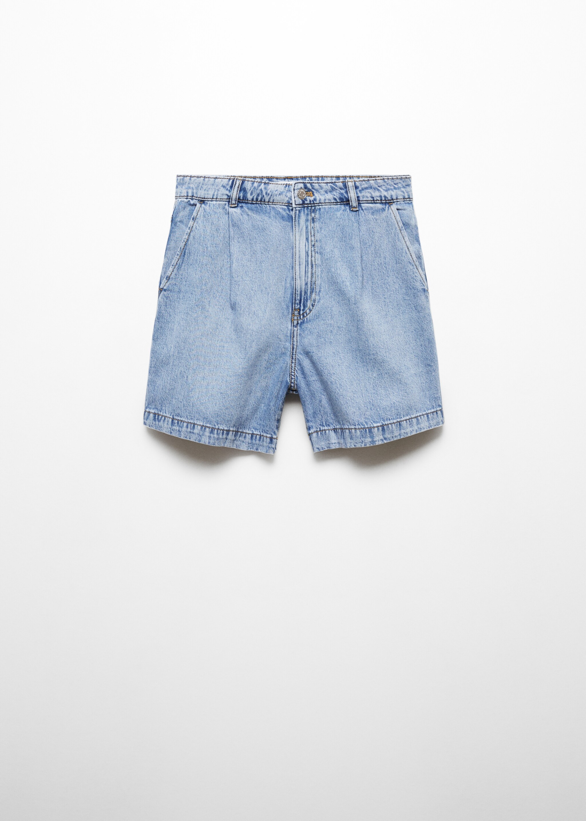 Slouchy denim shorts - Article without model, Medium Blue. Ref: 67020258-00.