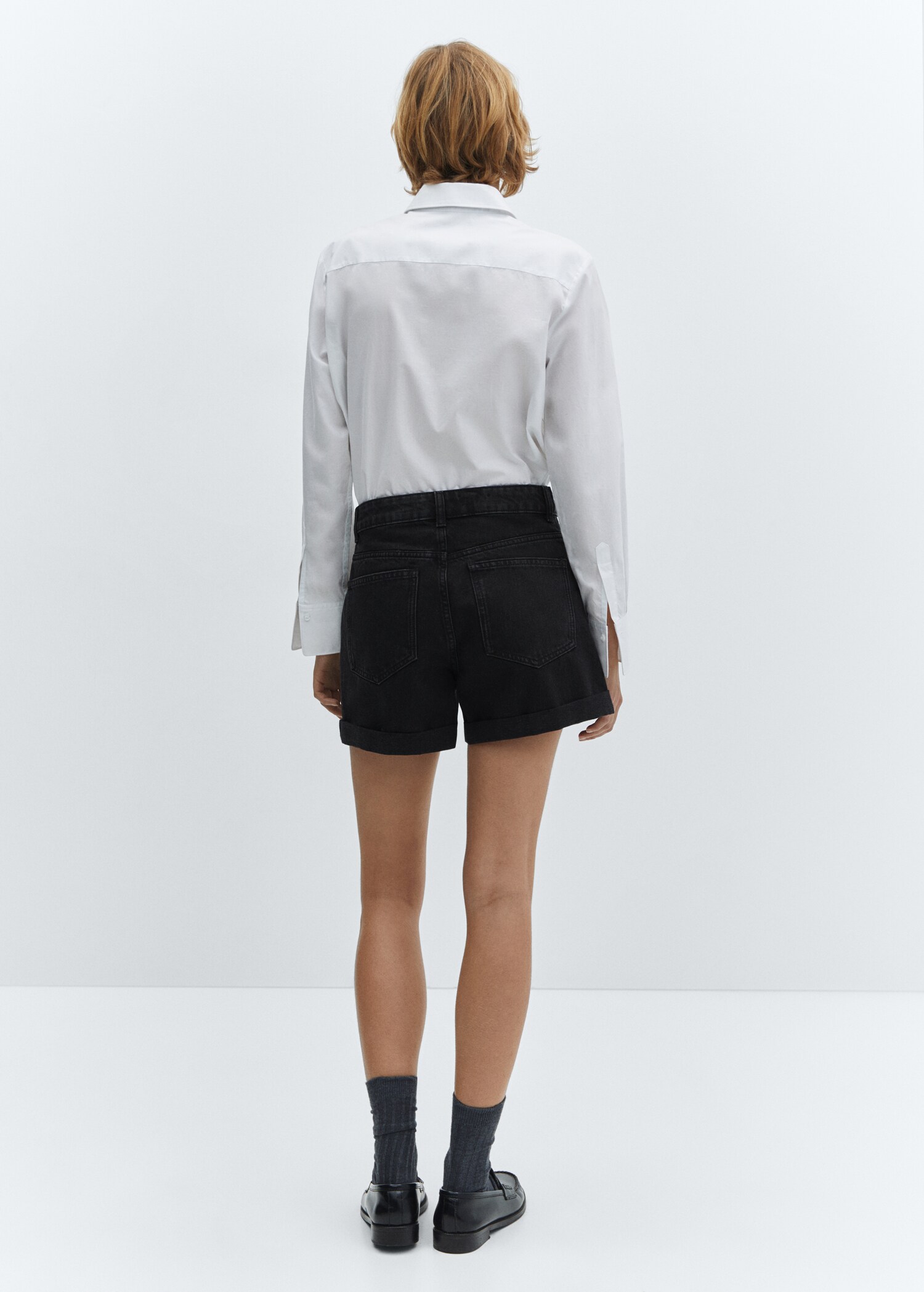 Shorts vaqueros mom-fit - Reverso del artículo