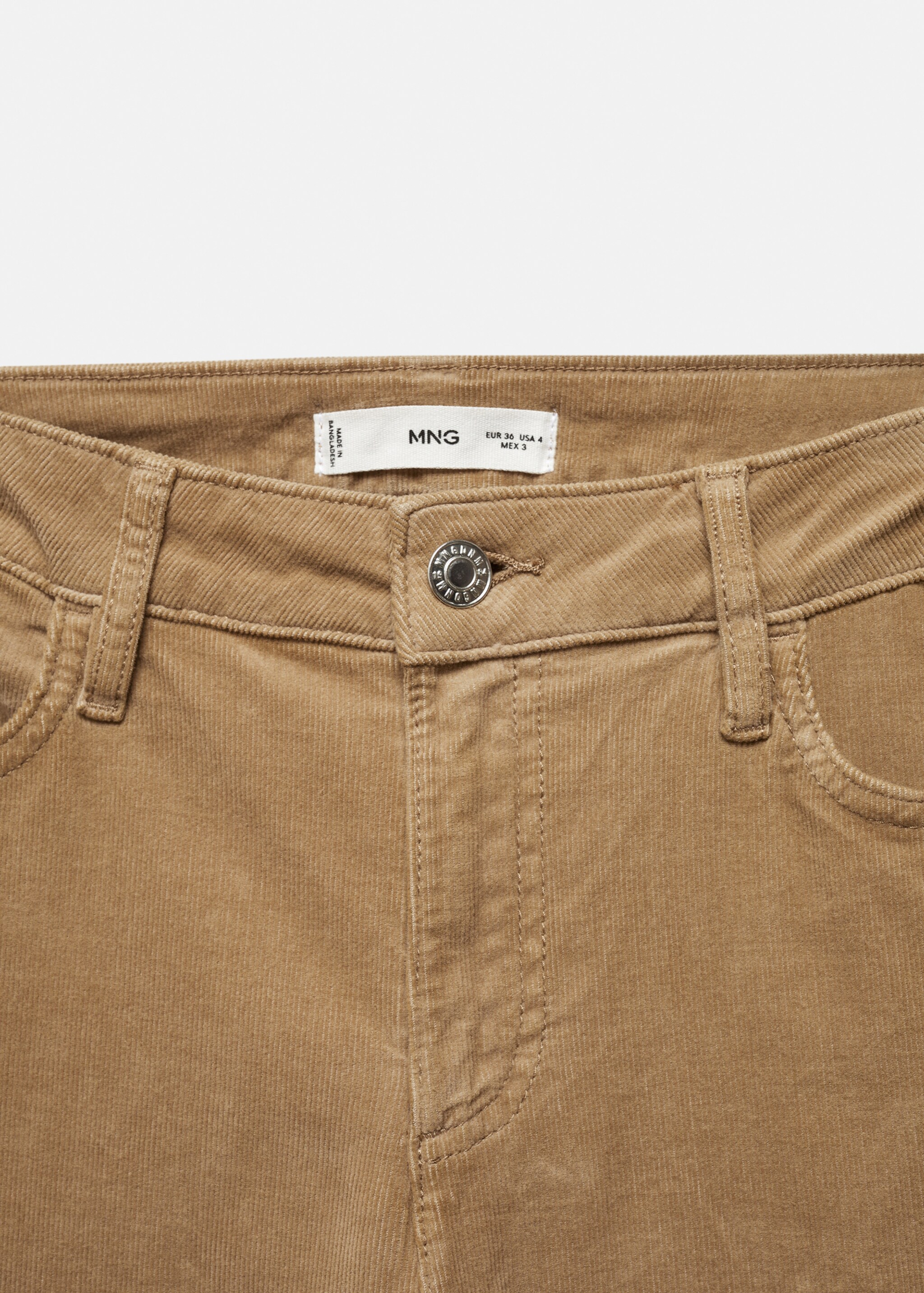 Mid-rise corduroy flared trousers - Details of the article 8