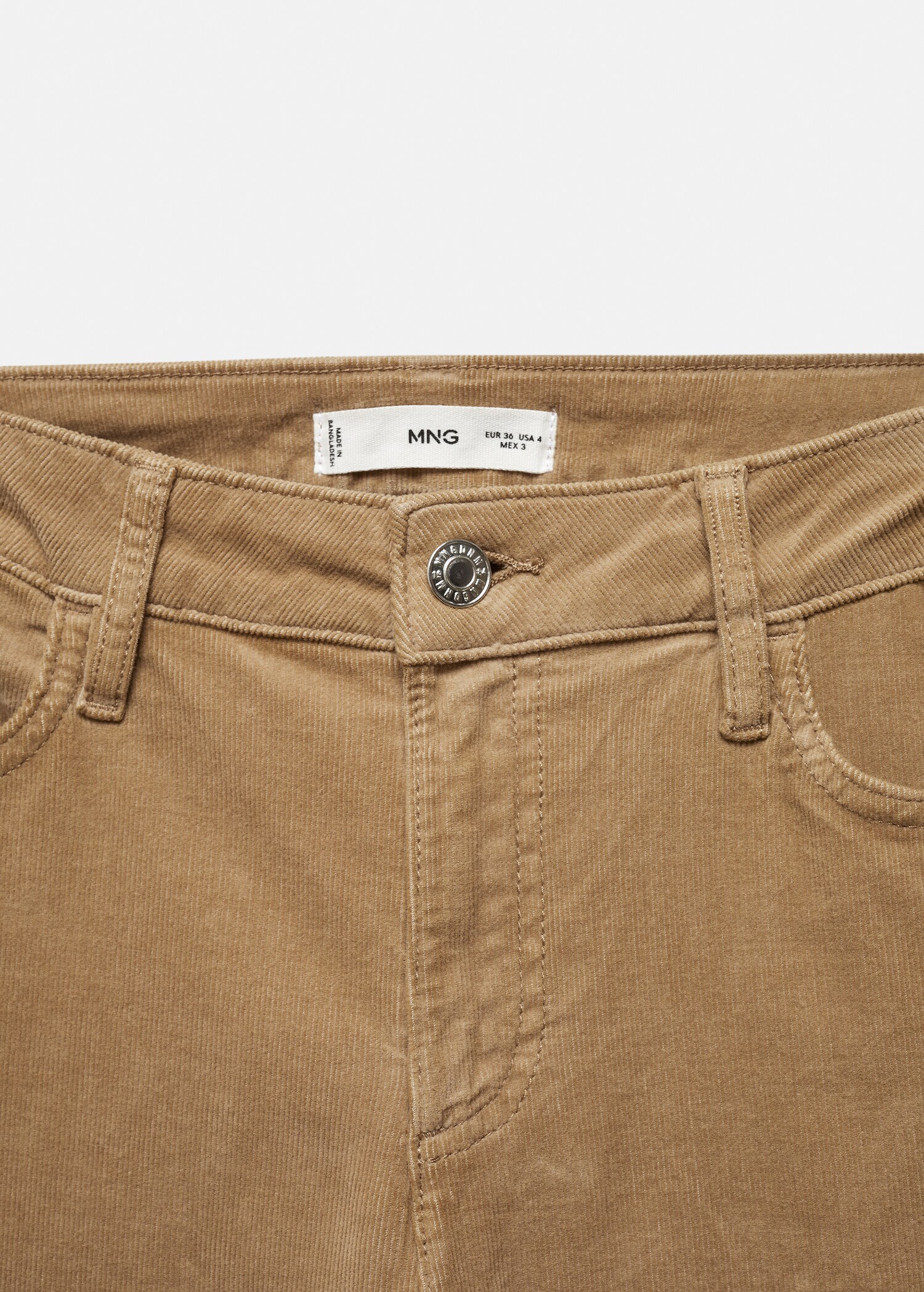 Mid-rise corduroy flared trousers - Details of the article 8