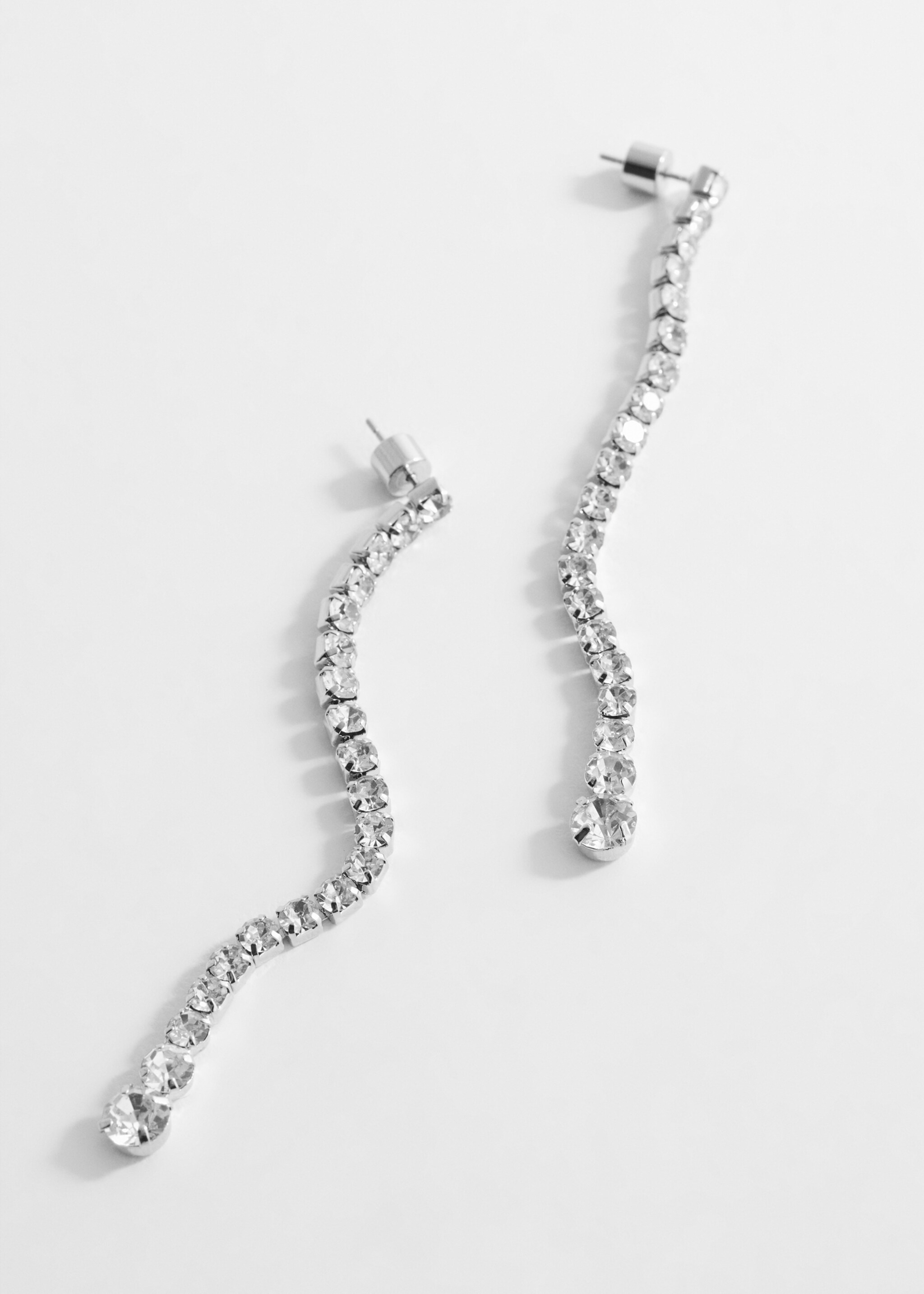 Long crystal earrings - Medium plane