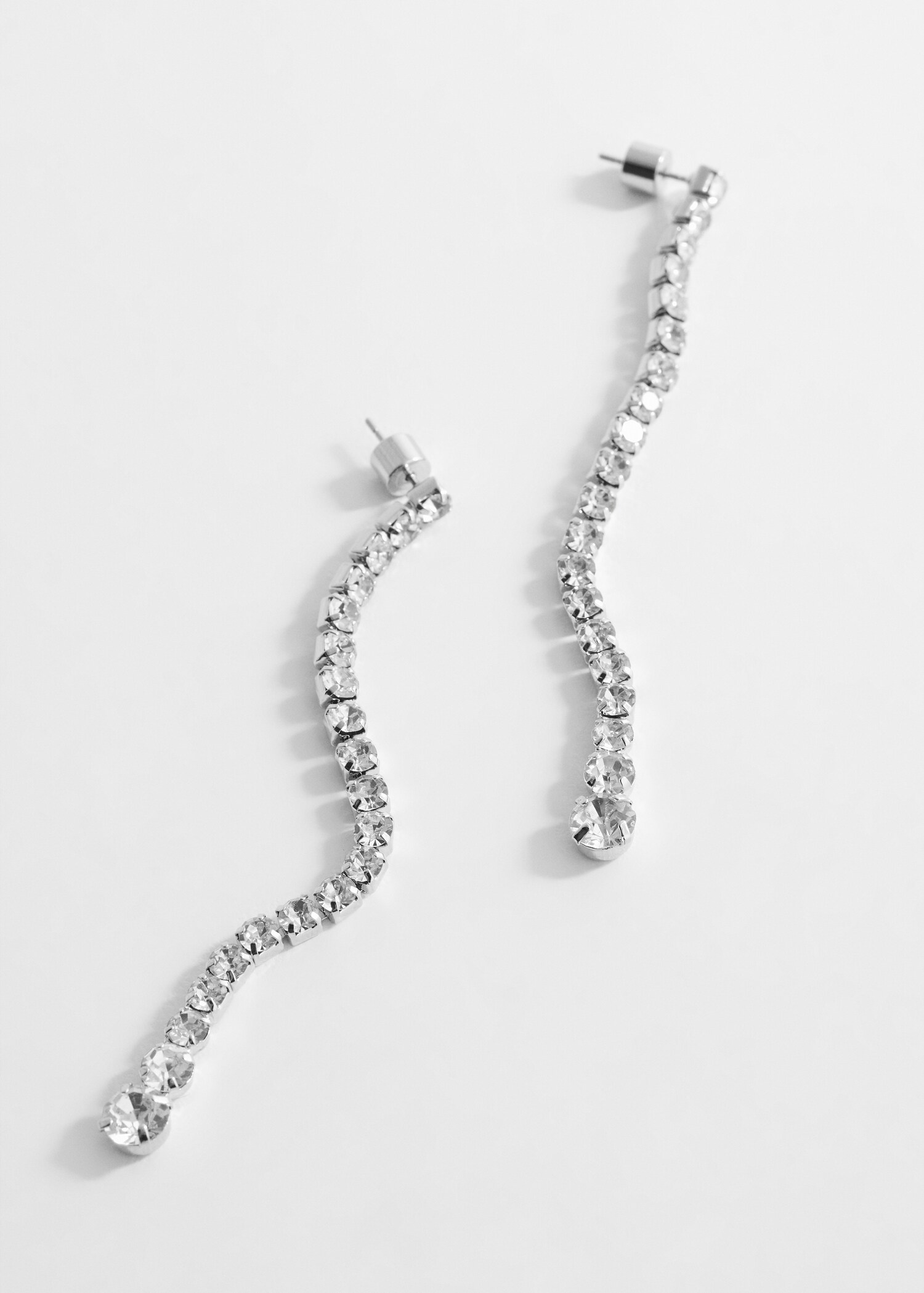 Long crystal earrings - Medium plane
