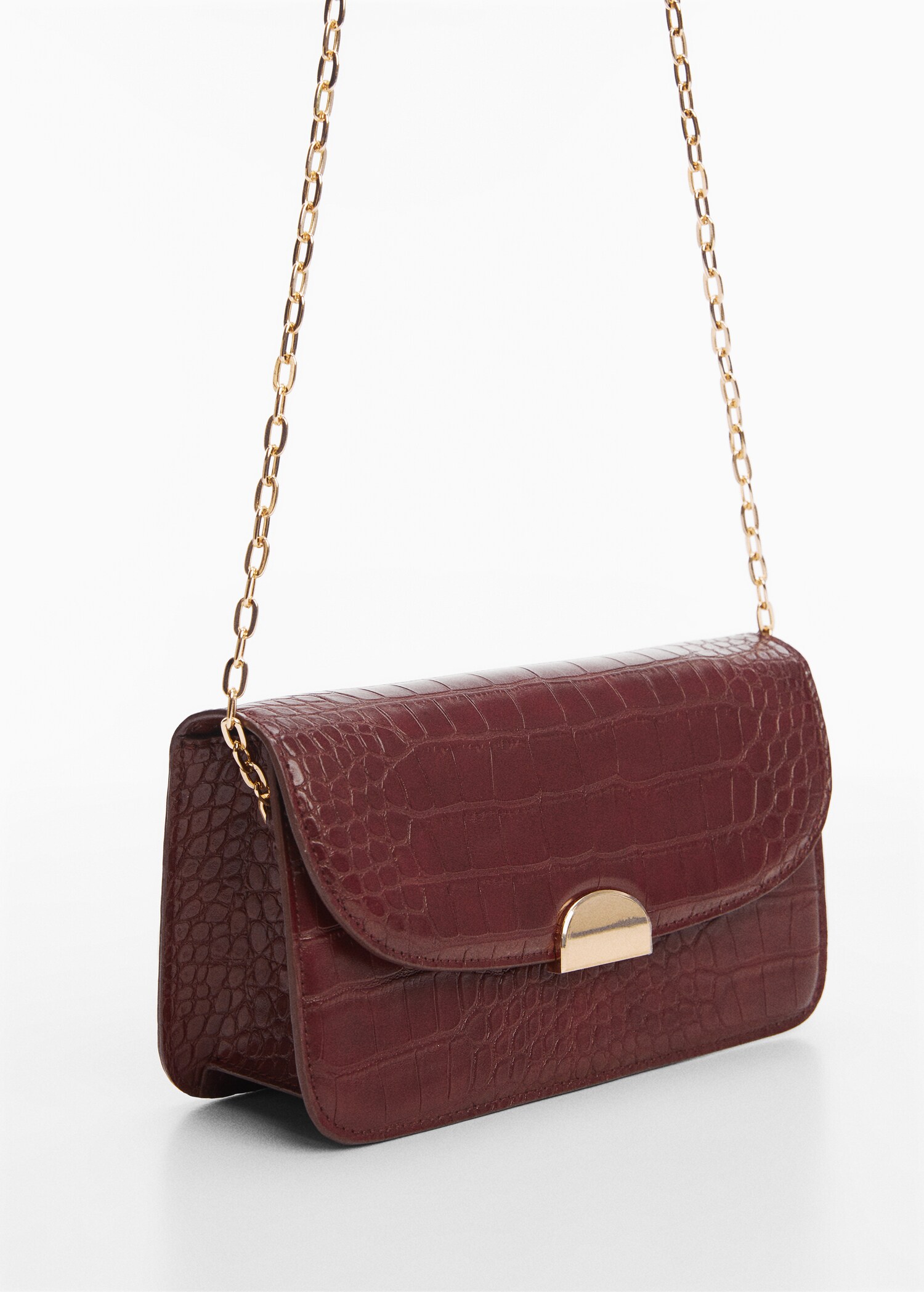 Animal print effect chain bag - Medium plane