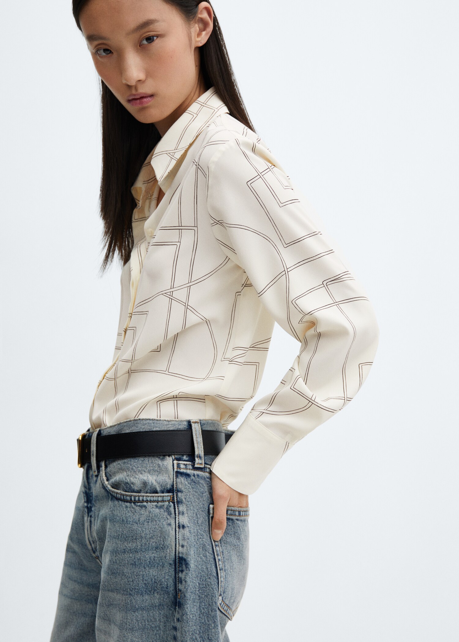 Regular flowy shirt - Medium plane