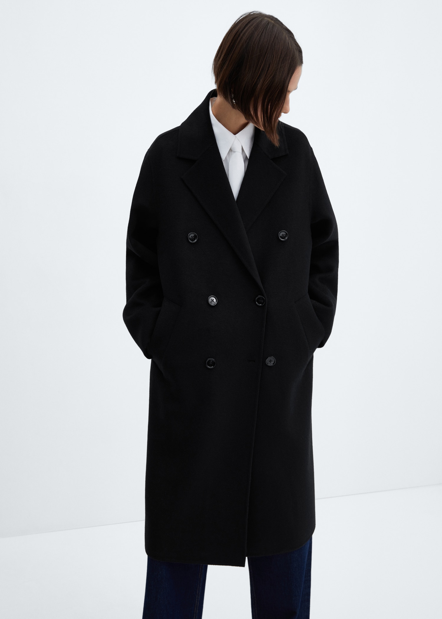 Handmade oversized wool coat - Medium plane