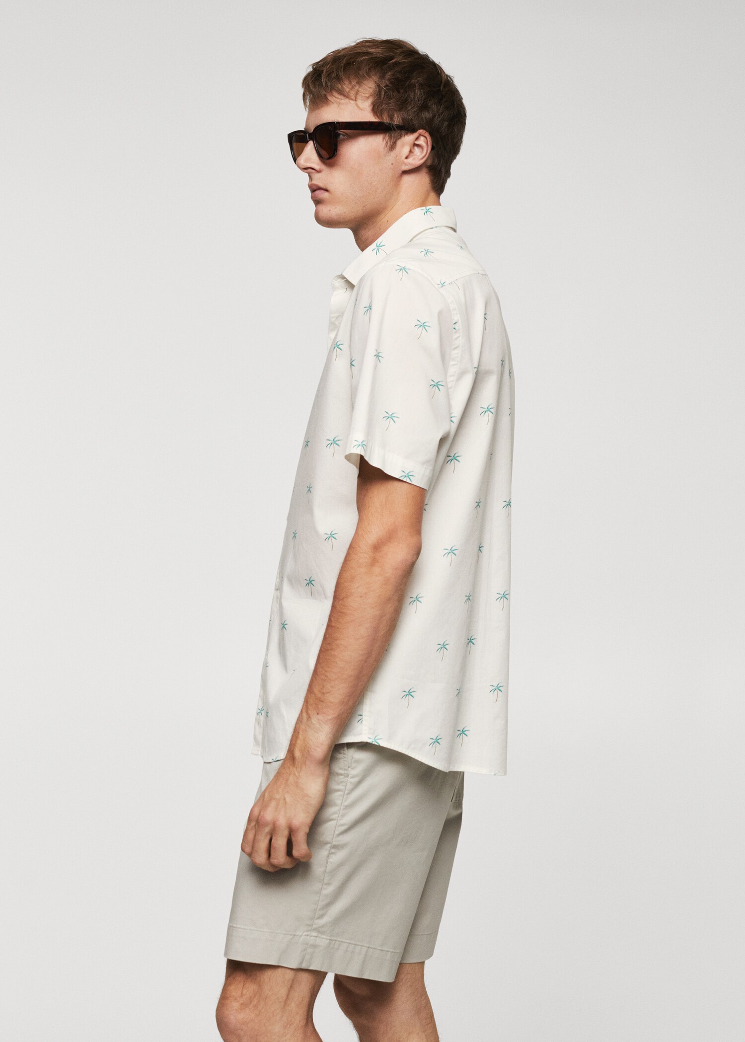 Palm print cotton shirt - Details of the article 2