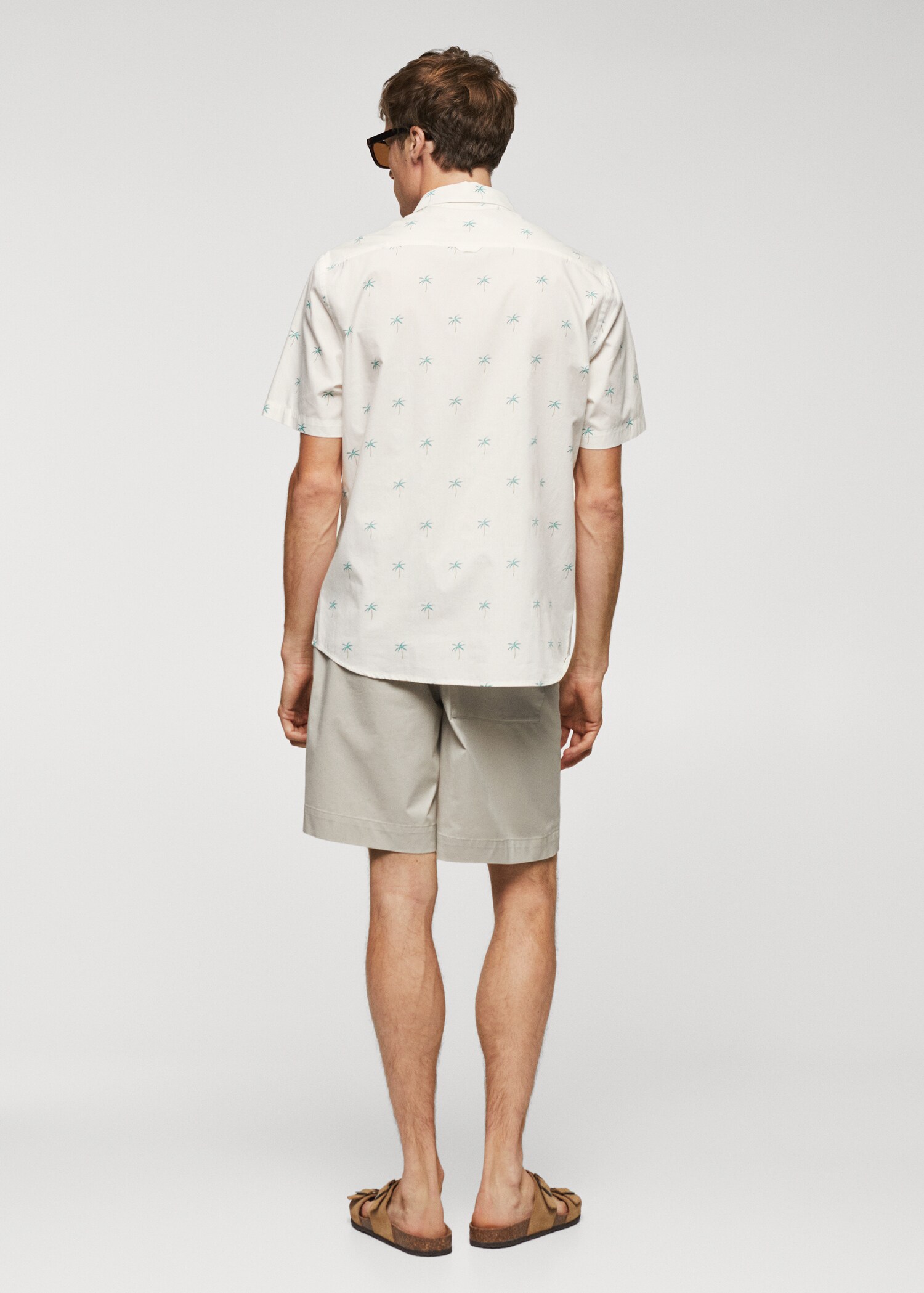 Palm print cotton shirt - Reverse of the article