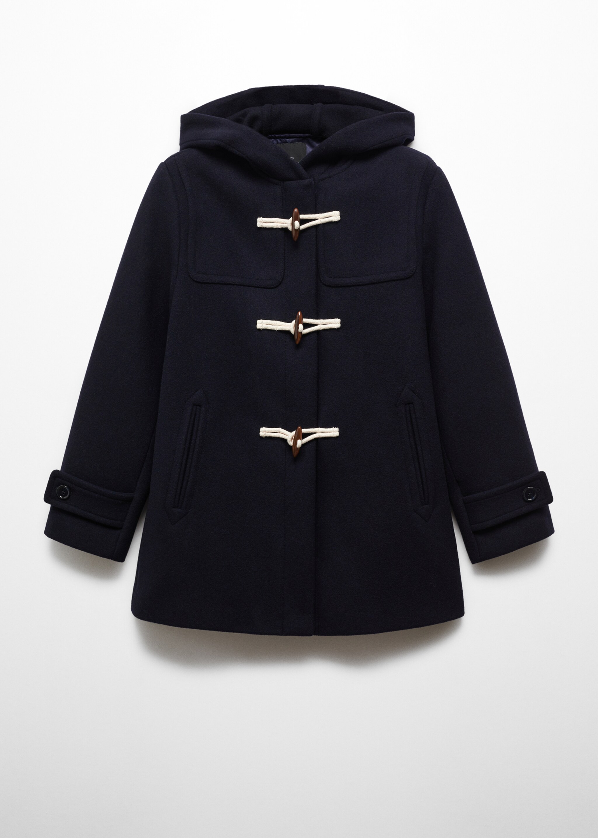 Manteau laine capuche - Article sans modèle, Bleu marine foncé. Ref: 67020455-00.