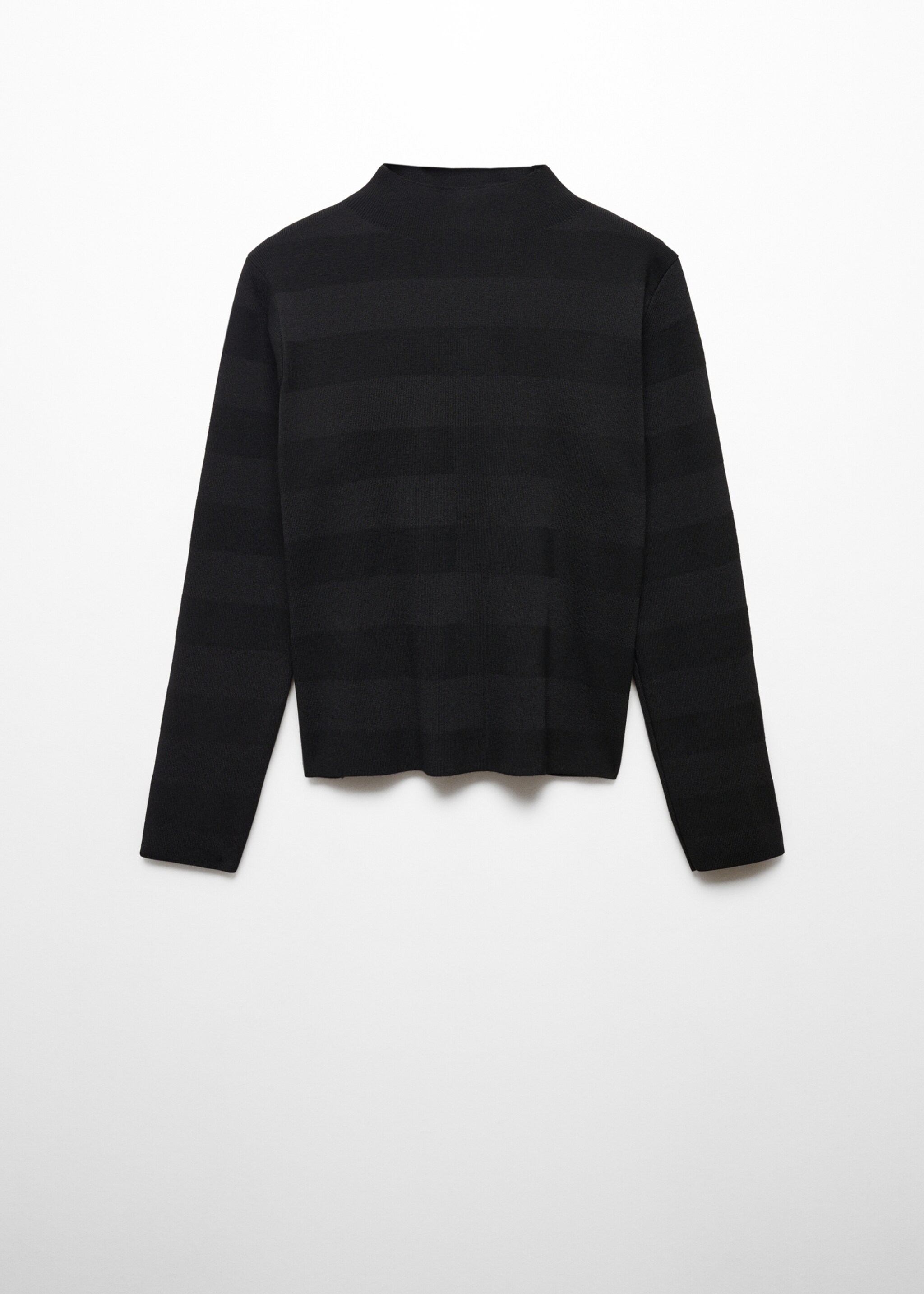 Perkins-neck sweater - Article without model, Black. Ref: 67020457-00.
