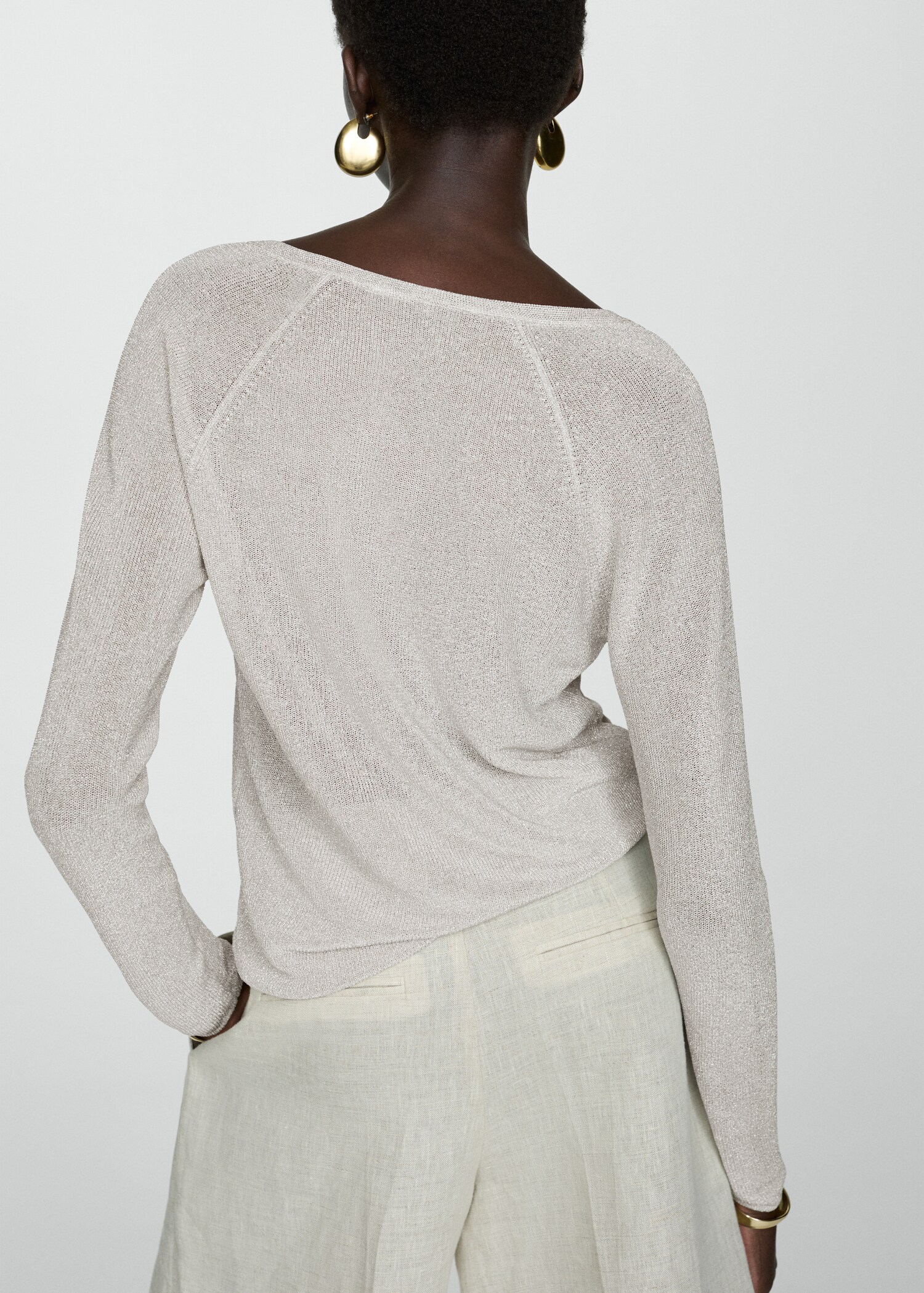 Pull-over Lurex col V - Verso de l’article