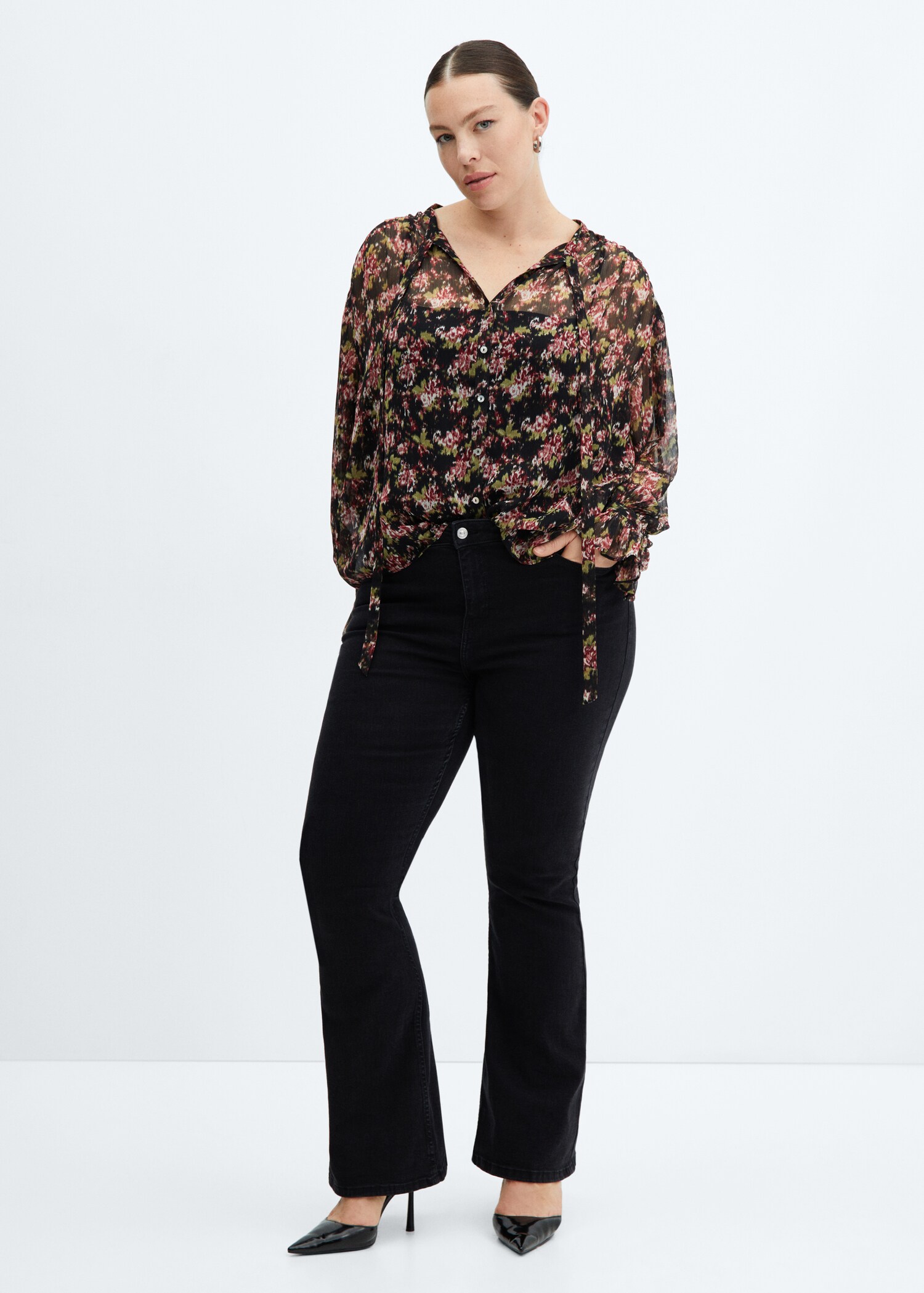 Blusa floral semitransparente - Detalle del artículo 3