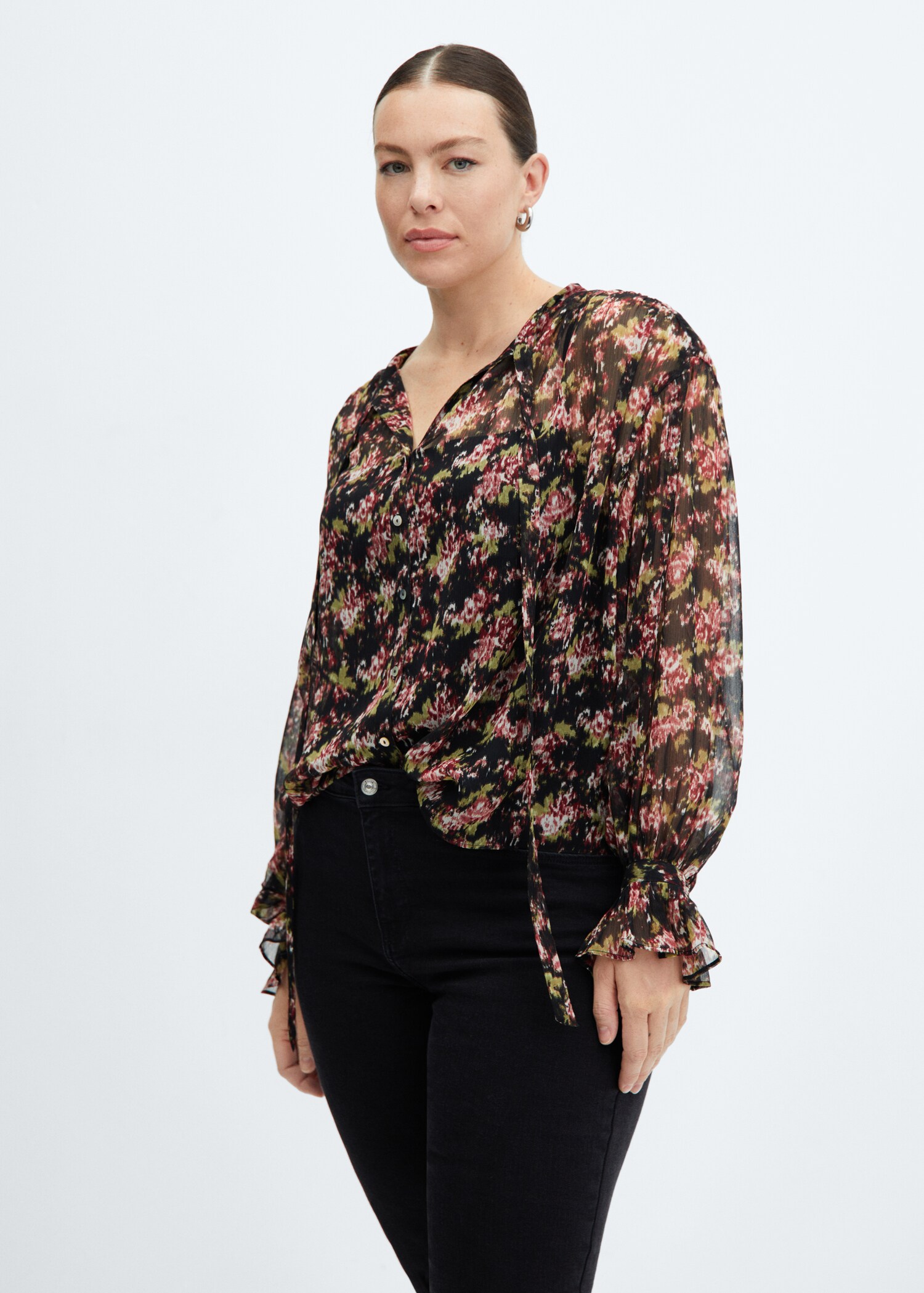 Blusa floral semitransparente - Detalle del artículo 5