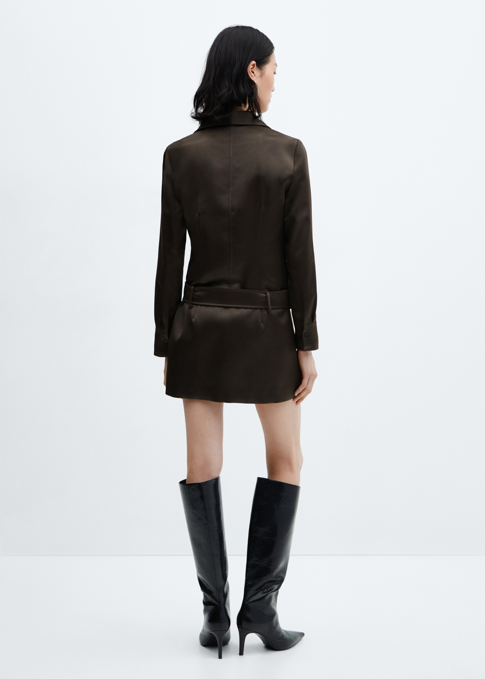 Robe satinée ceinture - Verso de l’article