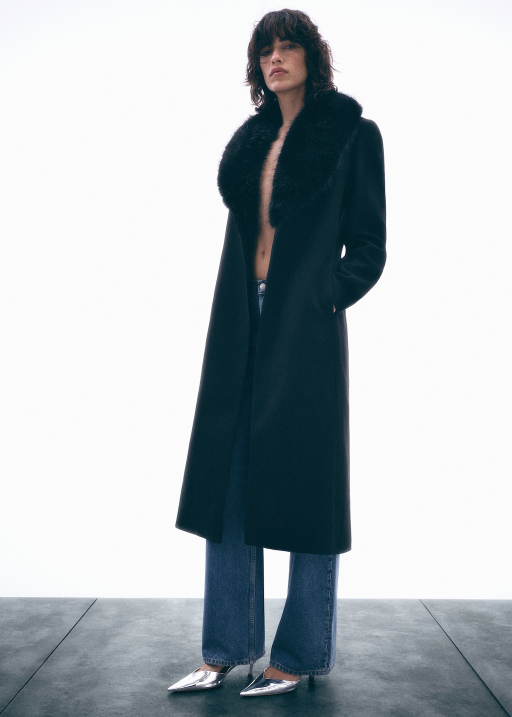Detachable fur collar for coat sale