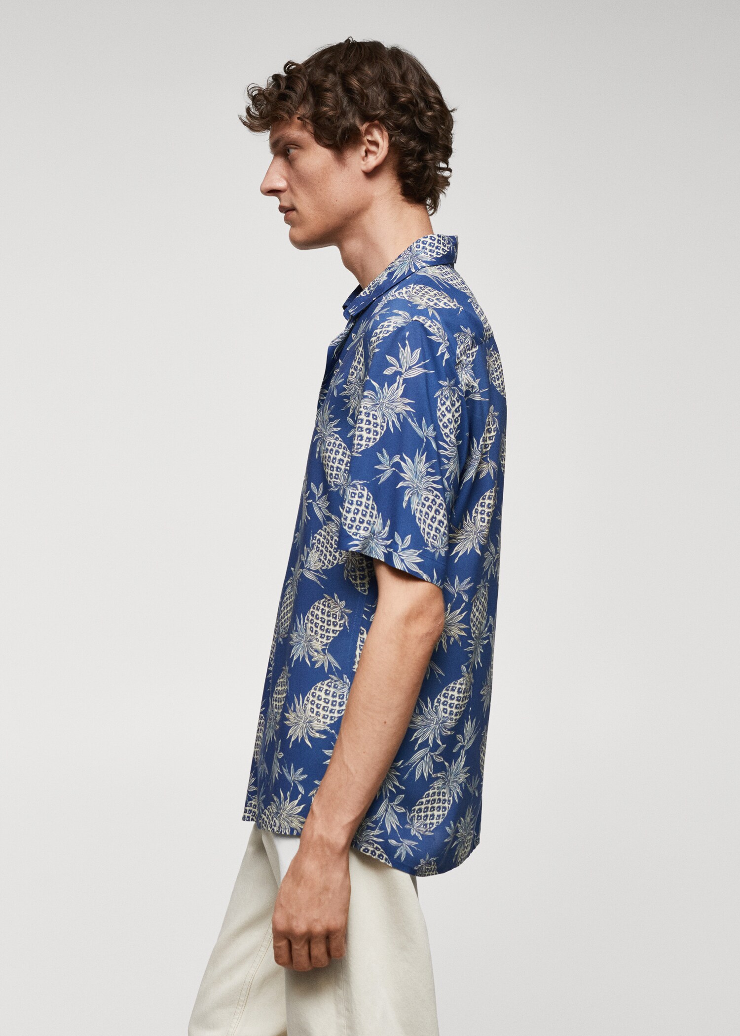 Regular-fit pineapple-print shirt - Details of the article 2