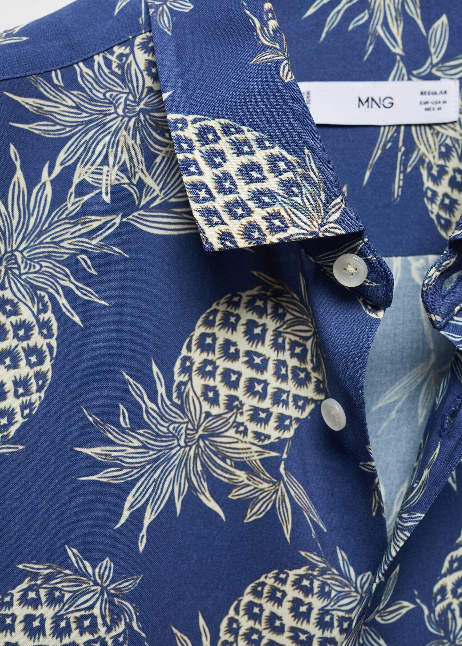 Regular-fit pineapple-print shirt - Details of the article 8