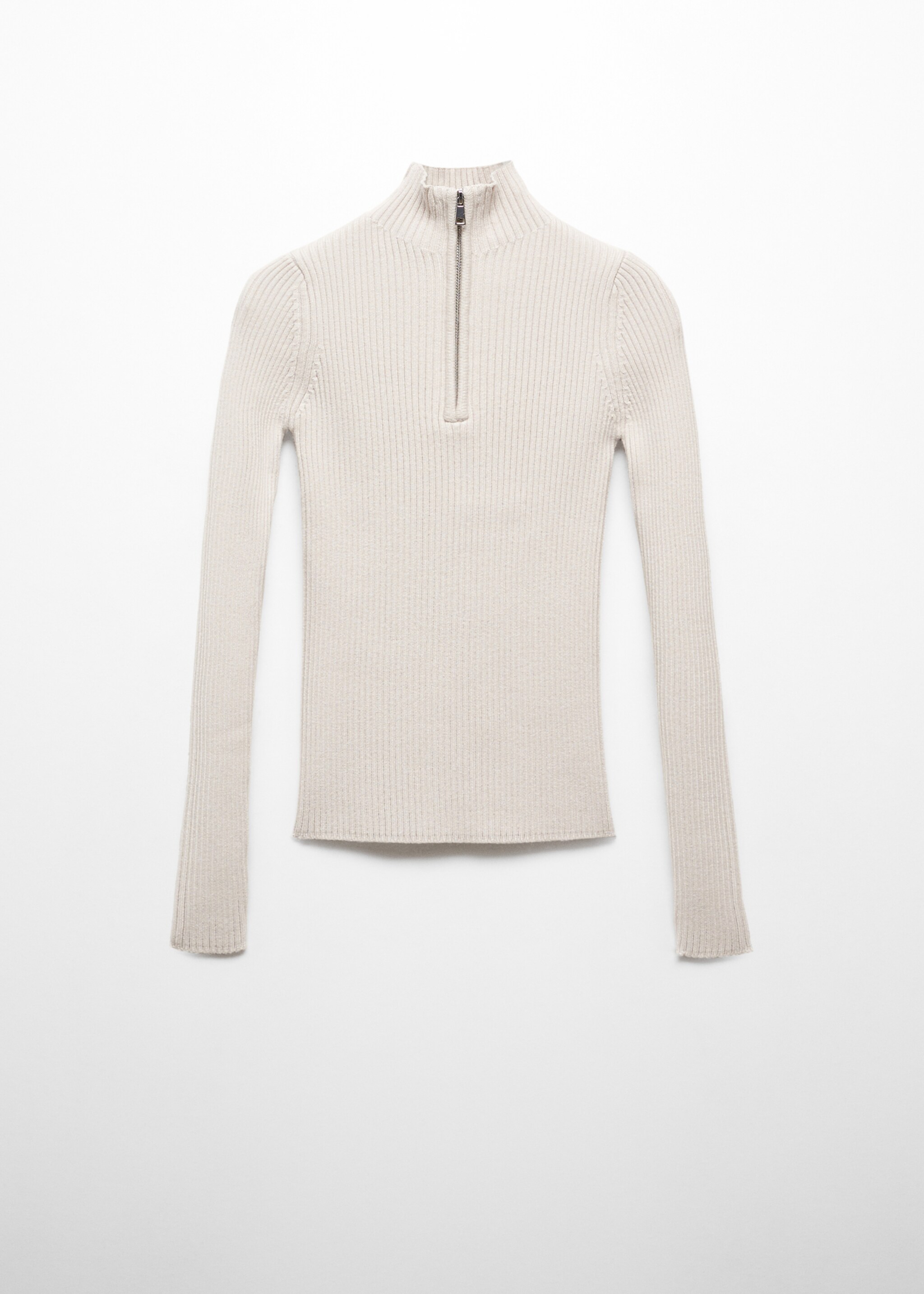 Pull-over zippé maille côtelée - Article sans modèle