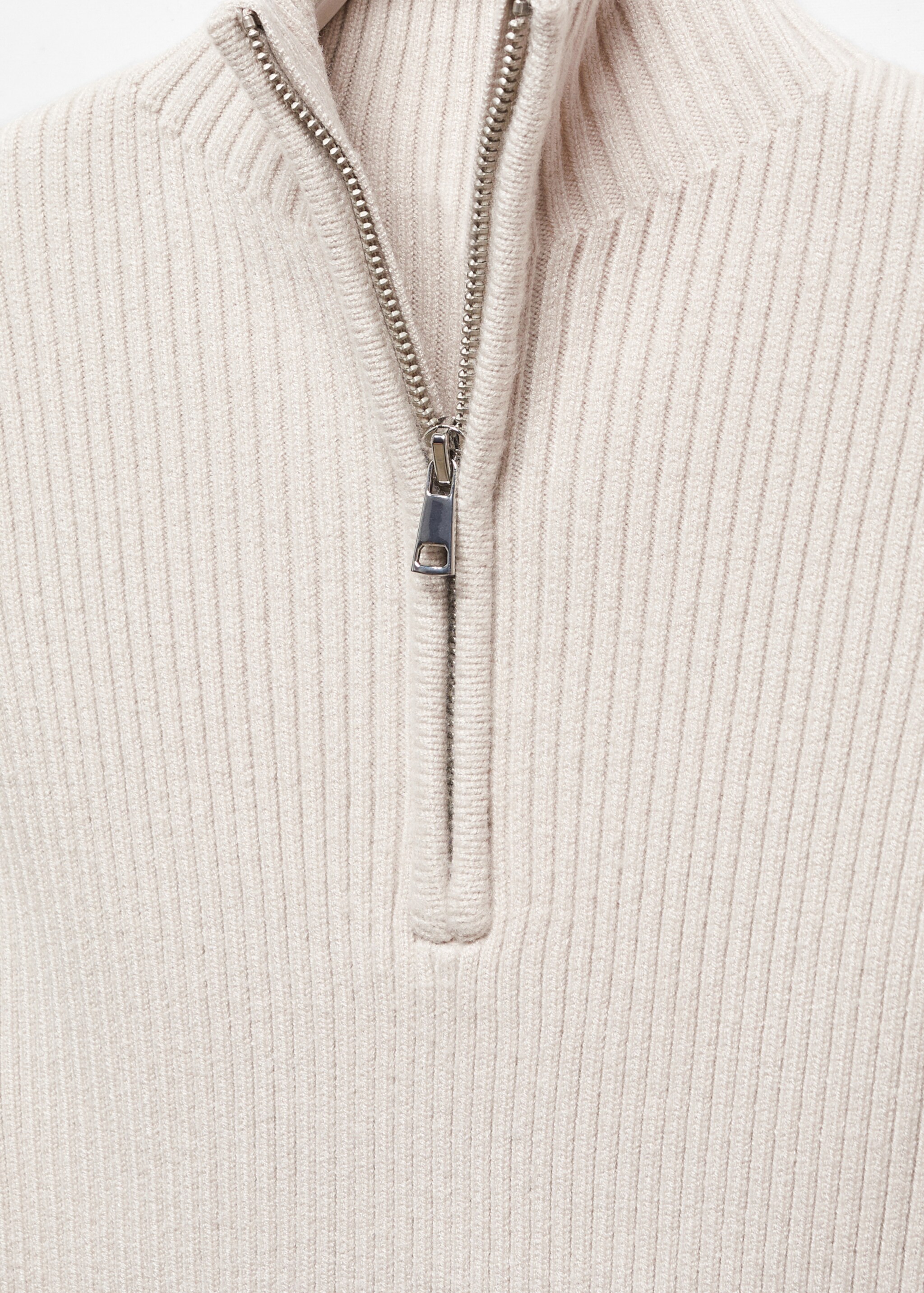 Pull-over zippé maille côtelée - Détail de l'article 8