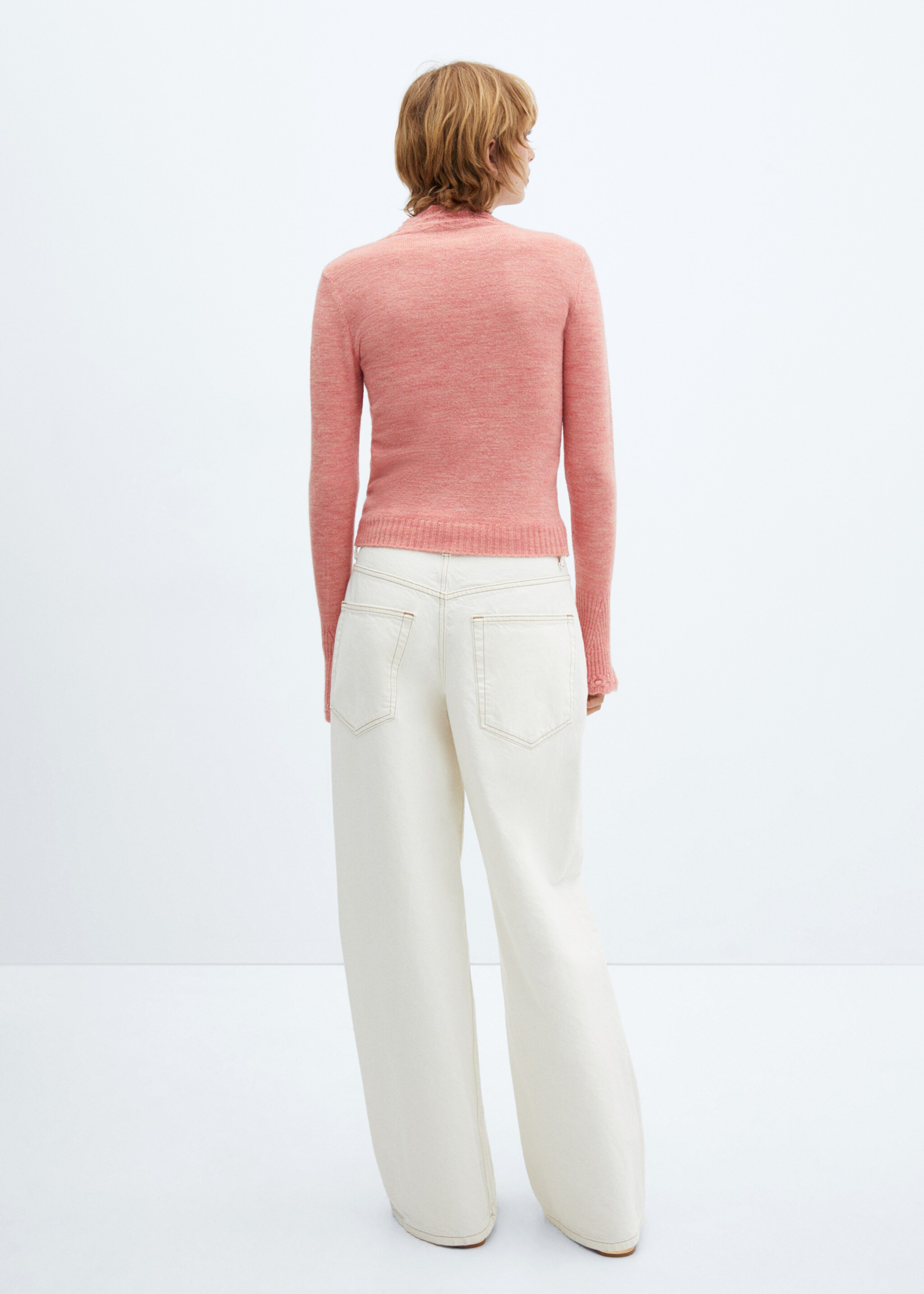 Knitted cropped sweater - Reverse of the article