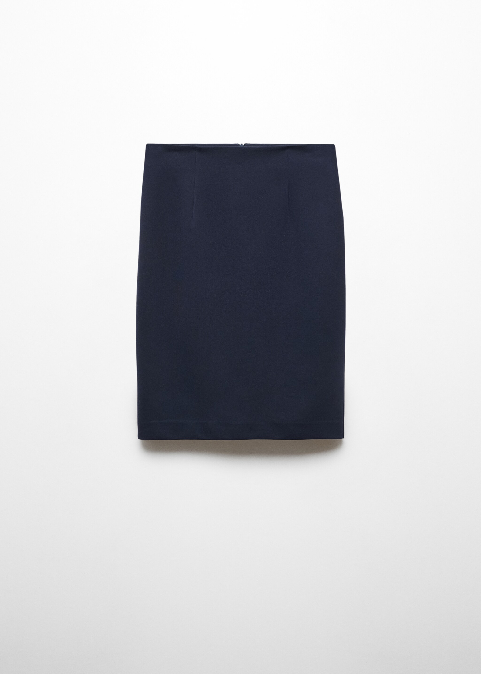Pencil skirt with Rome-knit opening - Article without model, Dark Navy. Ref: 67020485-00.