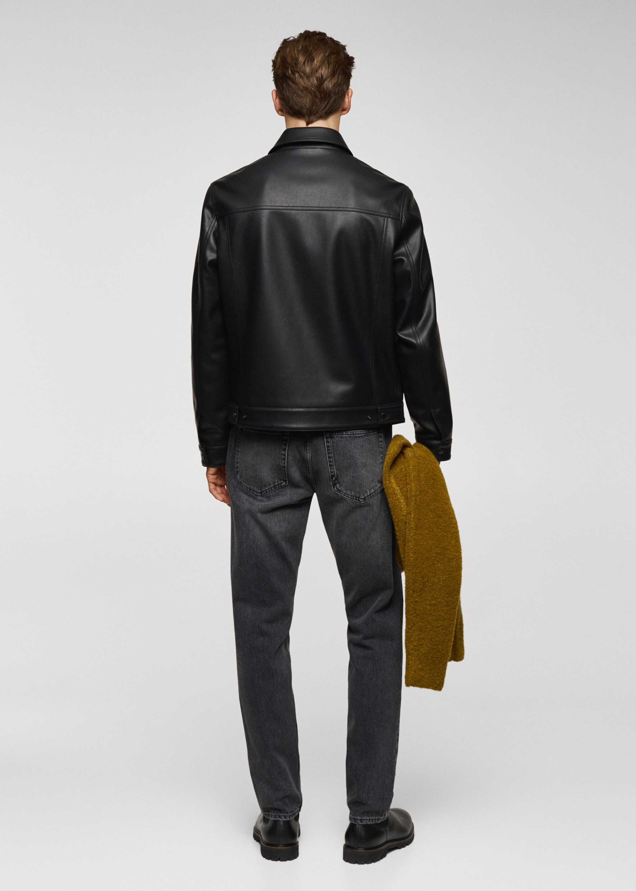 Veste simili-cuir poches - Verso de l’article