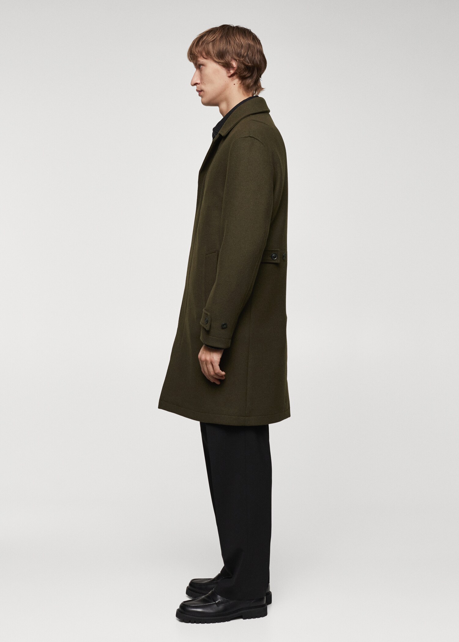 Regular fit wool coat - Details of the article 1