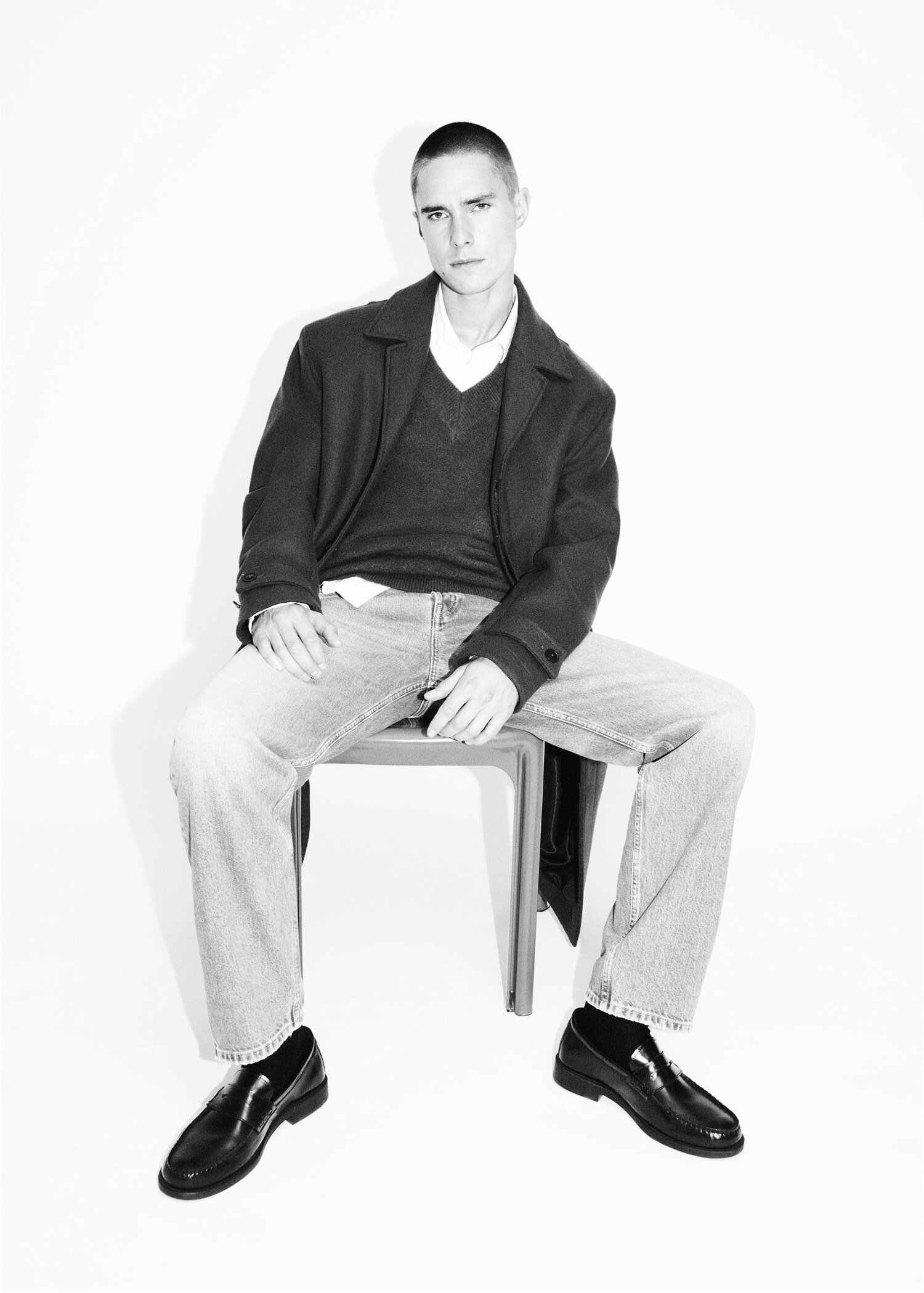 Regular fit wool coat - Details of the article 6