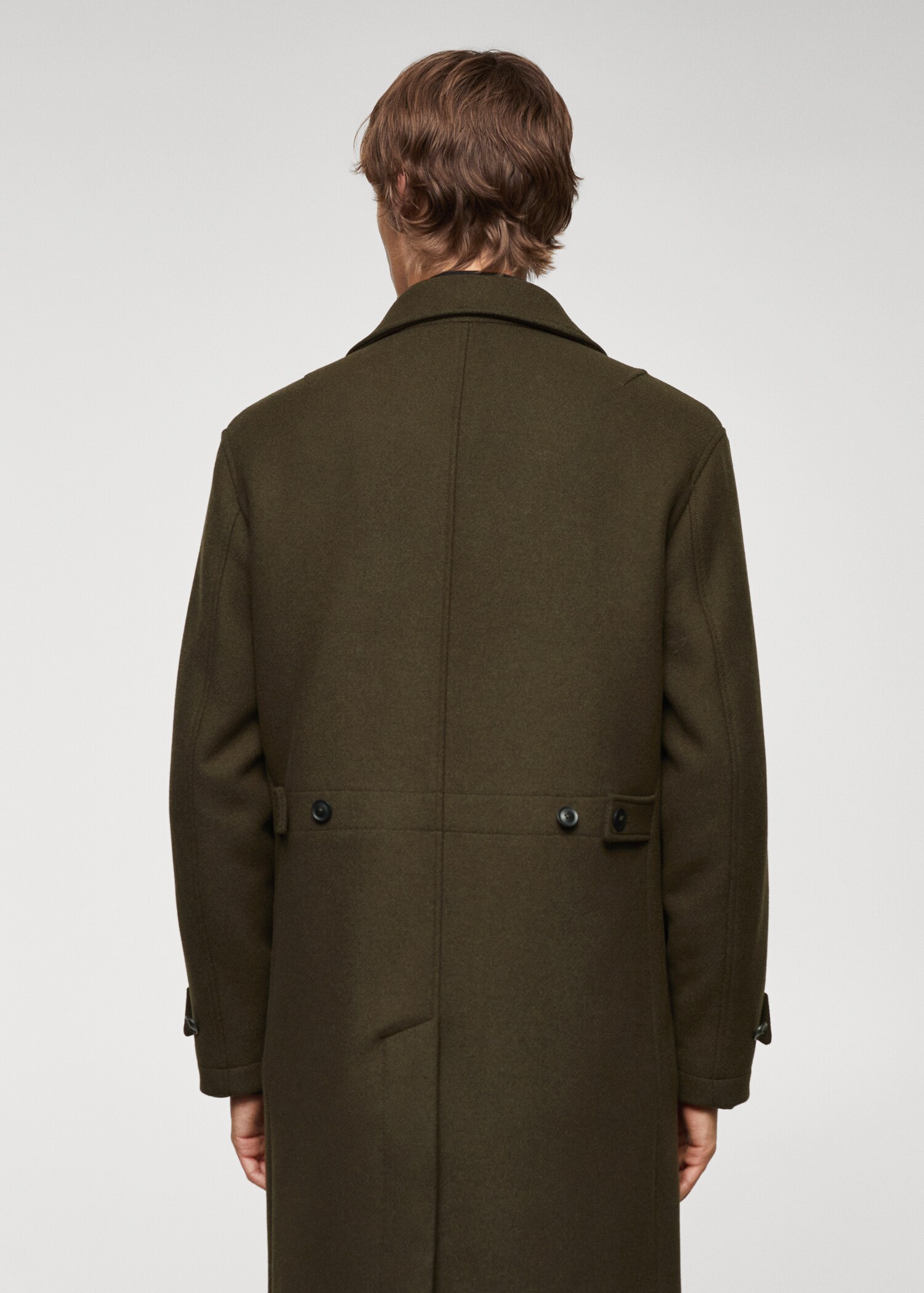 Regular fit wool coat - Reverse of the article