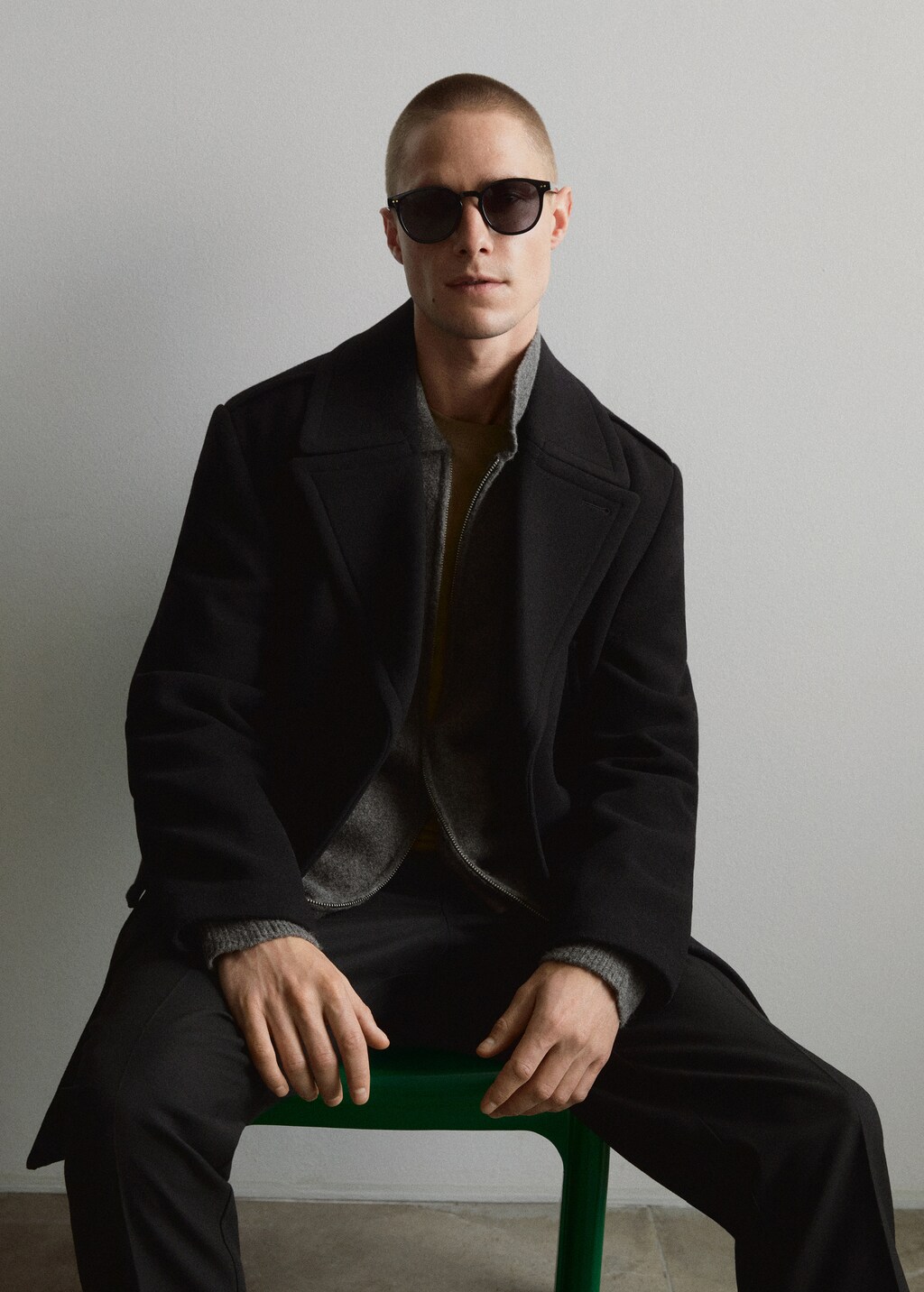 Recycled wool double-breasted coat - Men | MANGO OUTLET USA