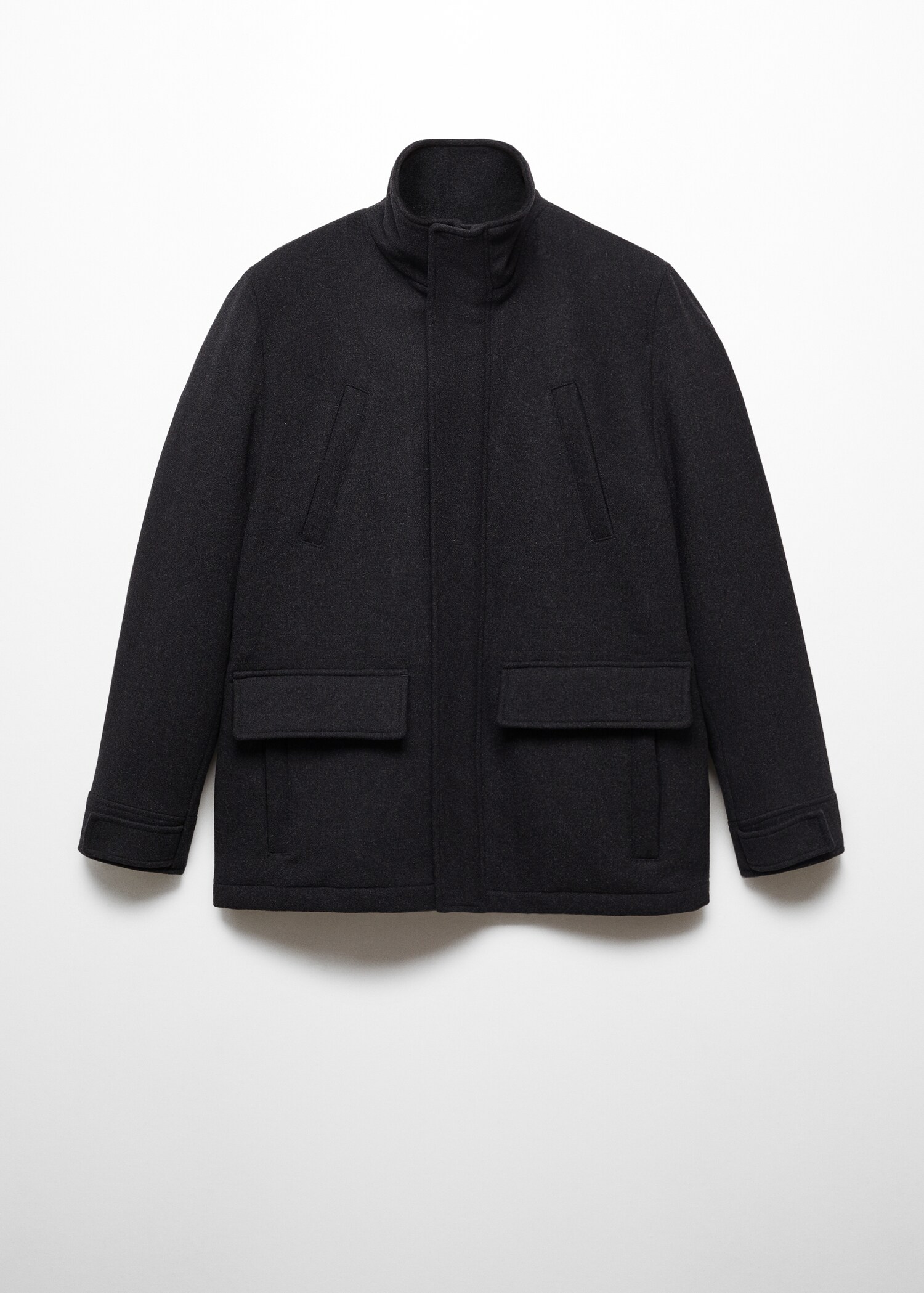 Short wool coat with pockets - Article without model
